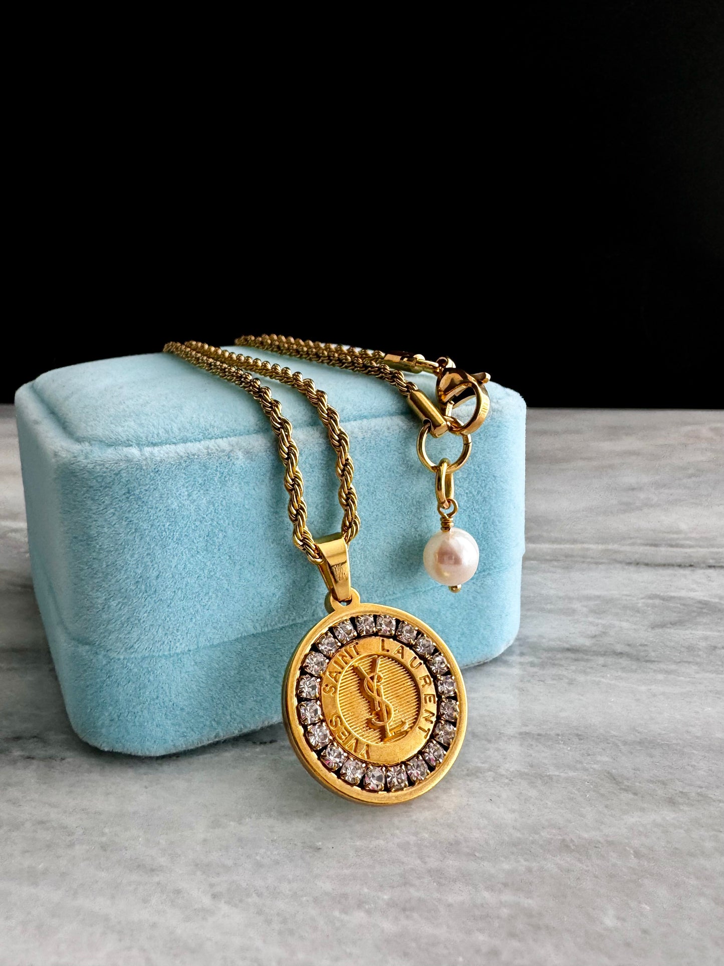 Vintage Authentic gold YSL Necklace • SUPER RARE ONE OF A KIND PIECE