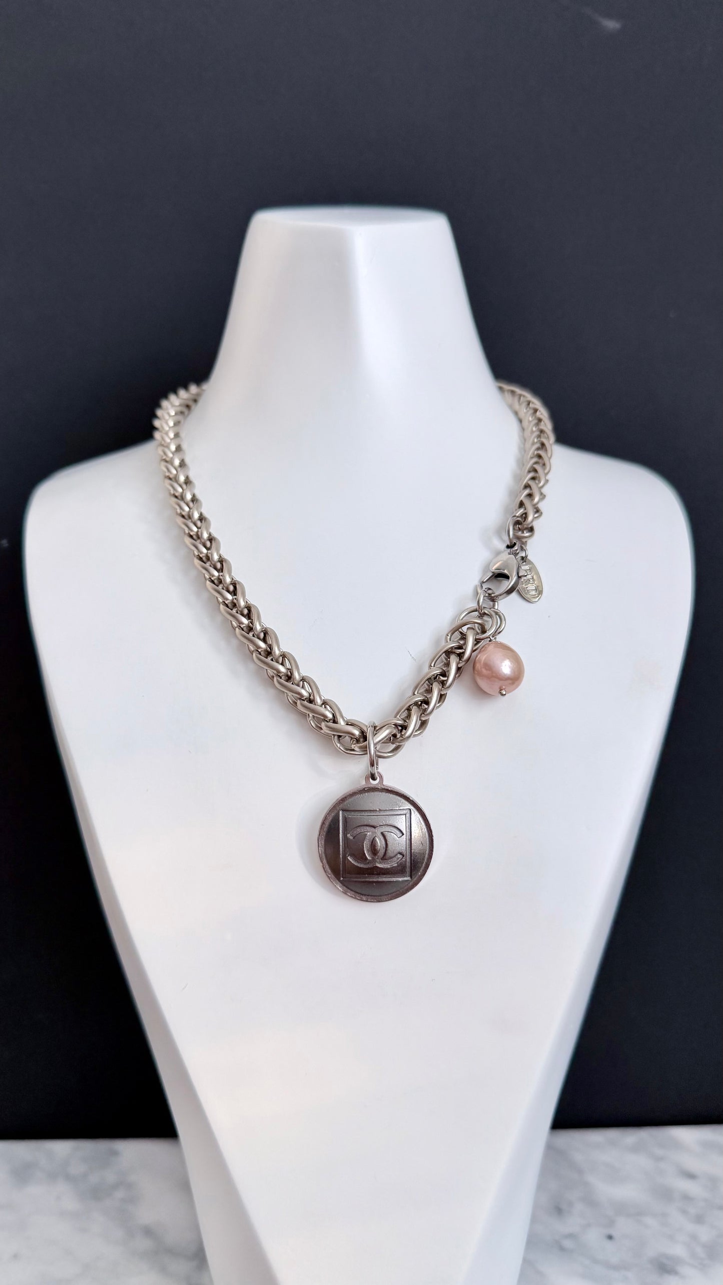 One of a kind Authentic Reworked button necklace