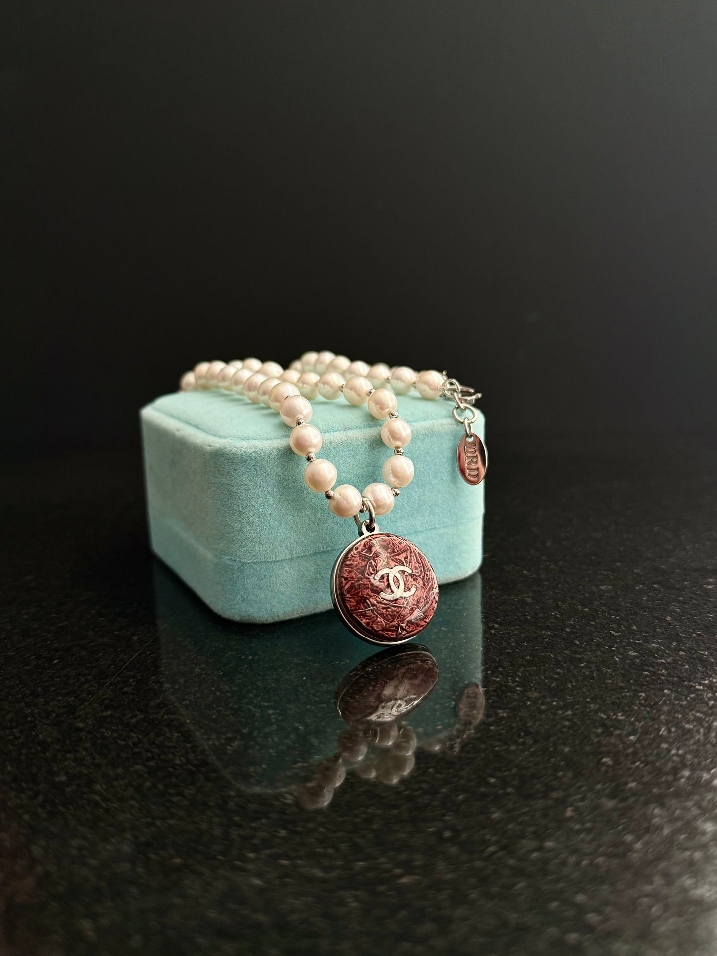 Authentic silver reworked button Necklace • SUPER RARE ONE OF A KIND PIECE