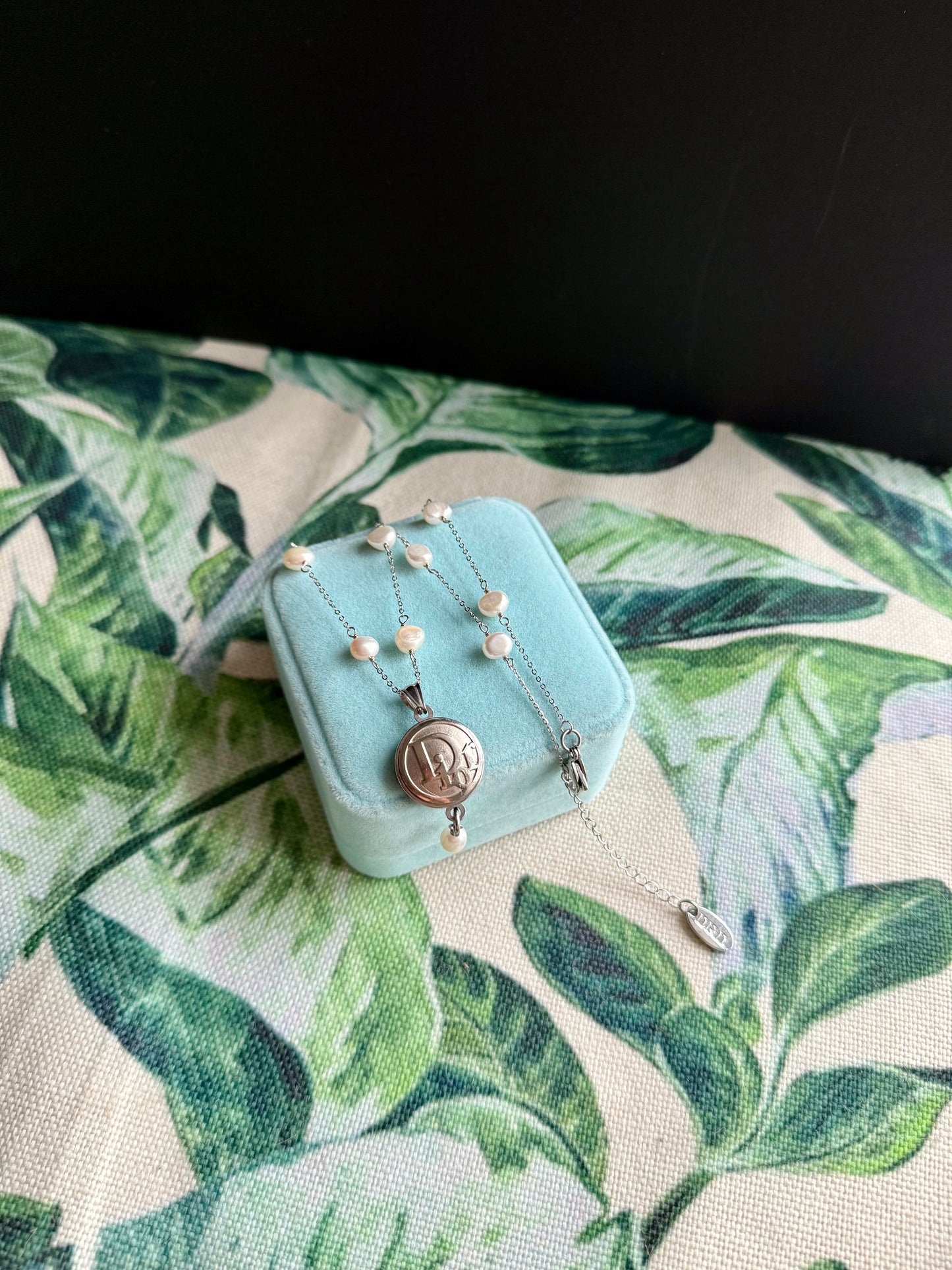 🤍 One of a kind Authentic Reworked Dior button necklace