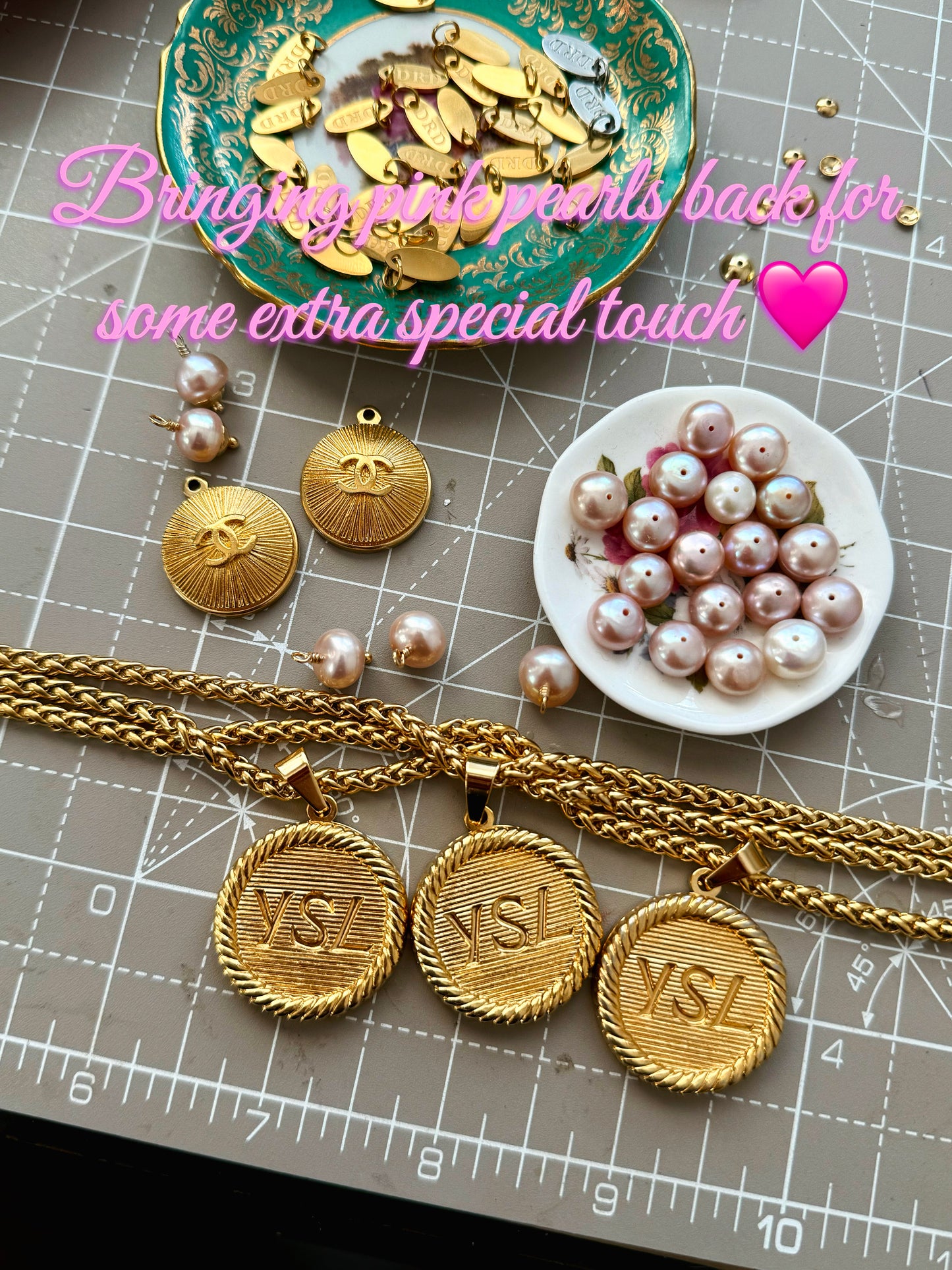 Vintage Authentic gold YSL Necklace • SUPER RARE ONE OF A KIND PIECE