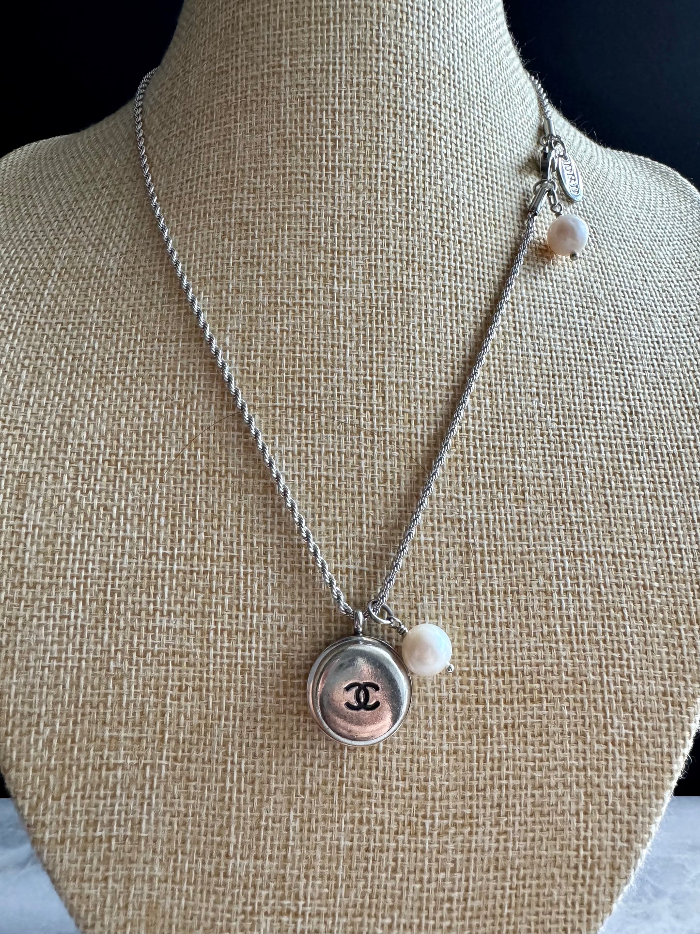 Extremely rare Authentic Reworked silver Button Necklace