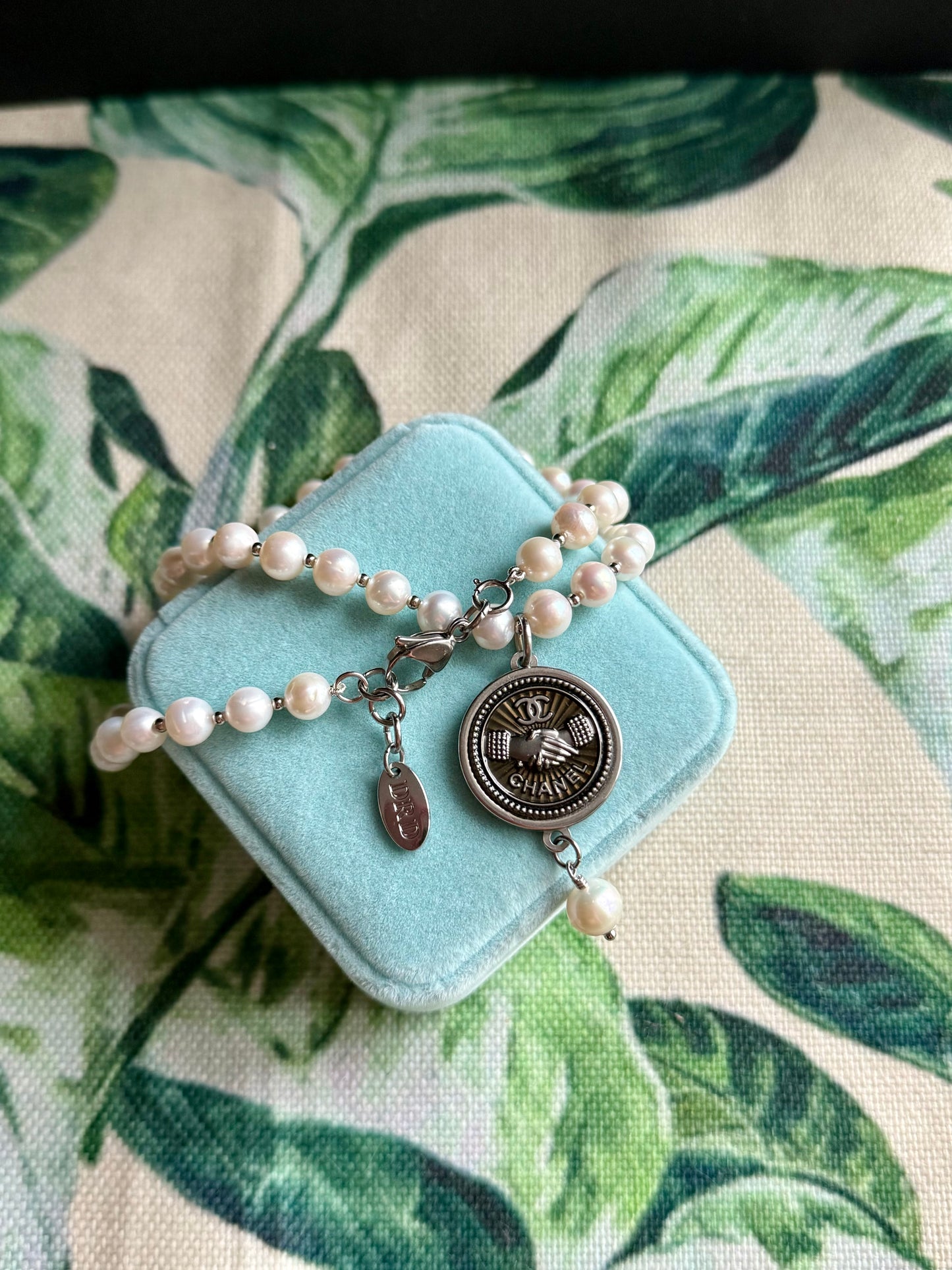 Authentic silver reworked button Necklace • SUPER RARE ONE OF A KIND PIECE