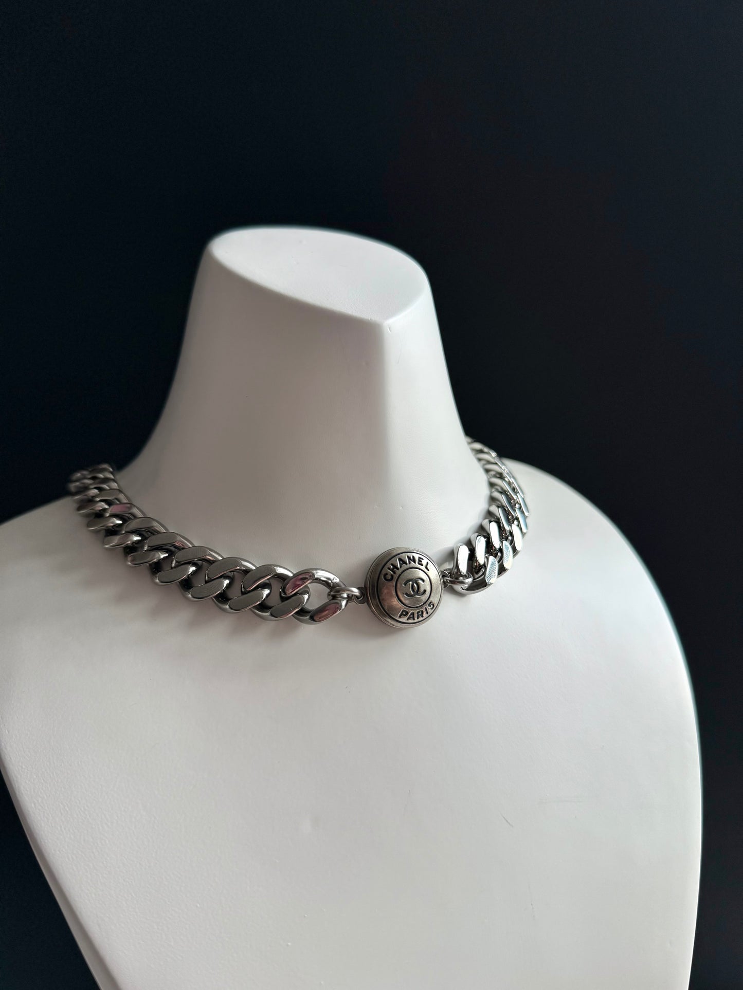 Authentic Vintage chunky reworked button choker