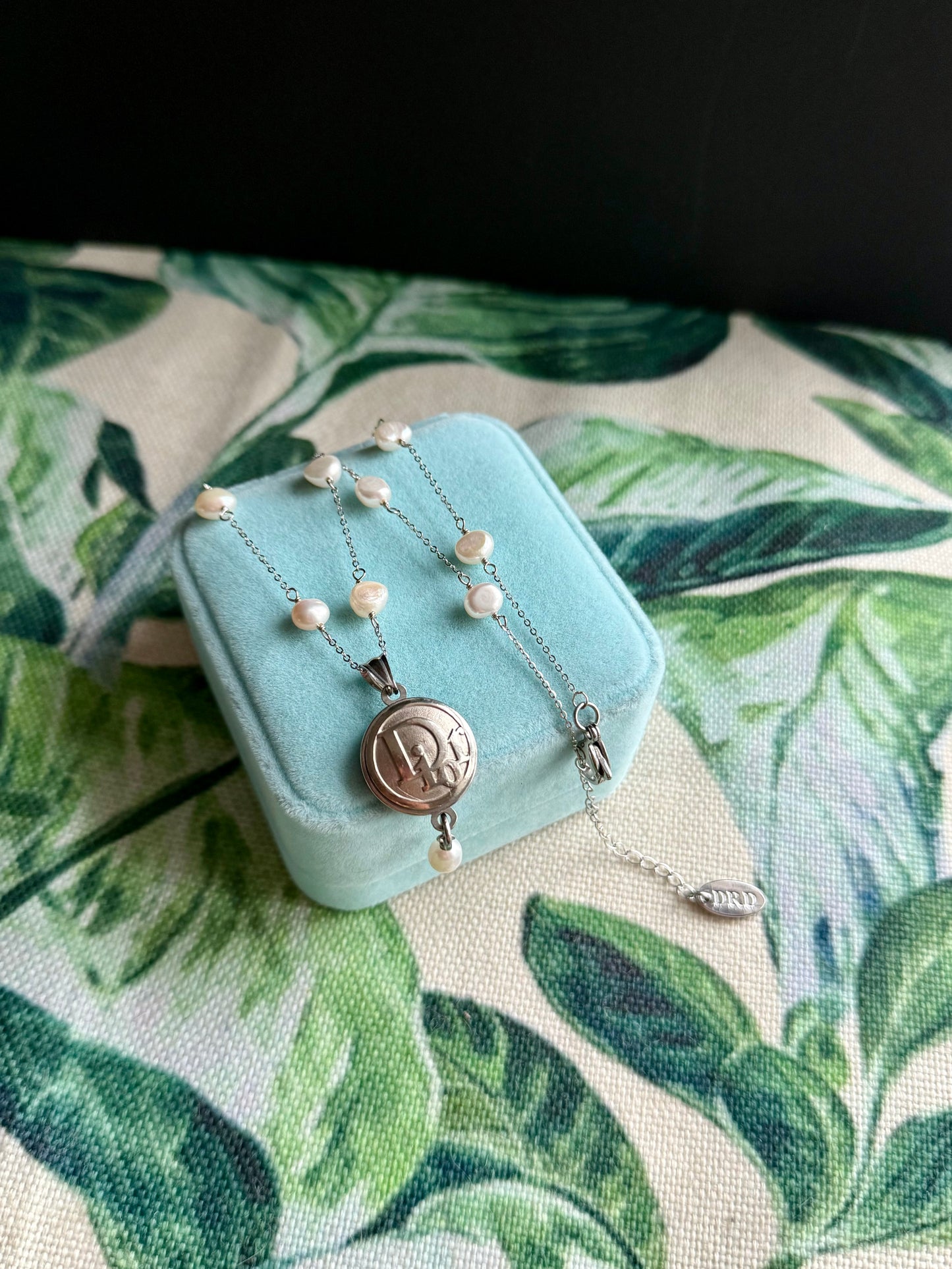 🤍 One of a kind Authentic Reworked Dior button necklace