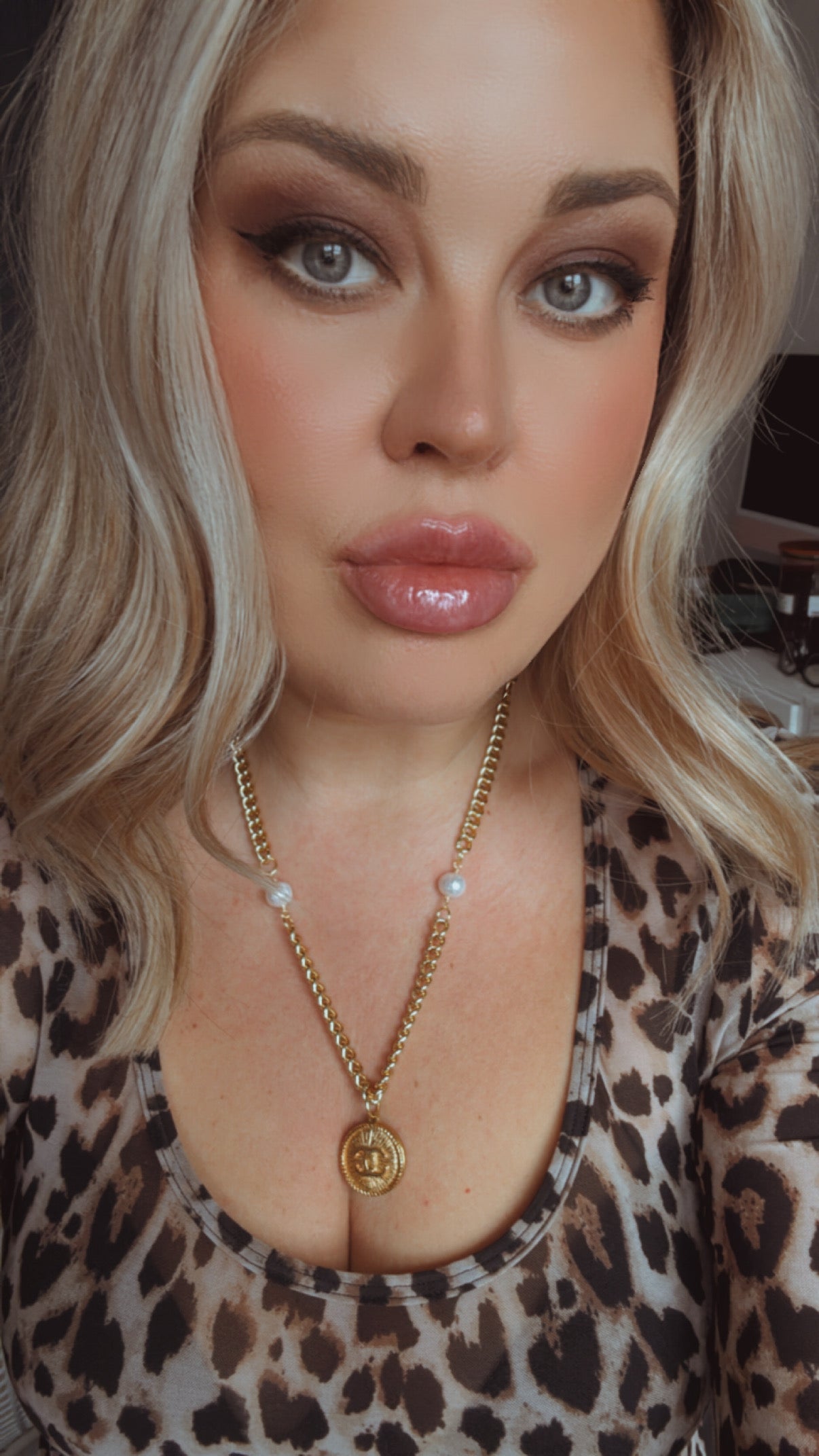 Extremely rare Authentic Reworked gold Button Necklace