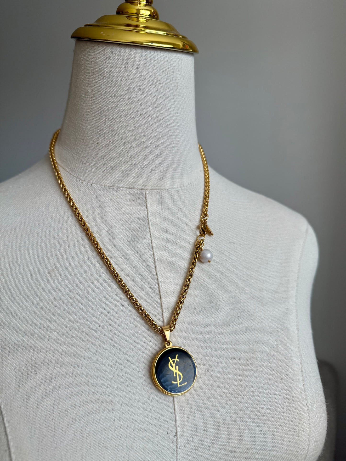Vintage Authentic gold YSL Necklace • SUPER RARE ONE OF A KIND PIECE