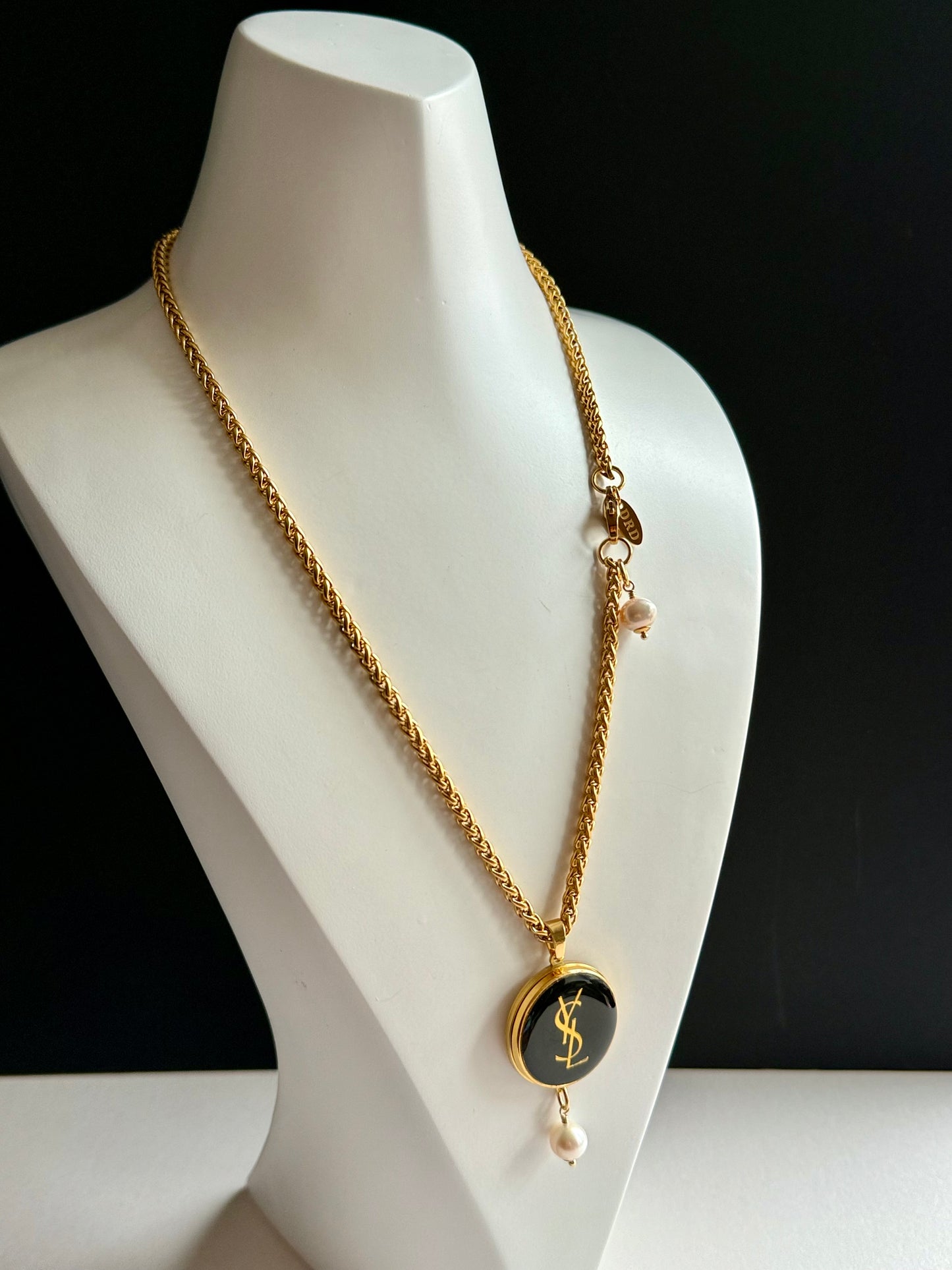 🖤 Vintage Authentic gold YSL Necklace • SUPER RARE ONE OF A KIND PIECE