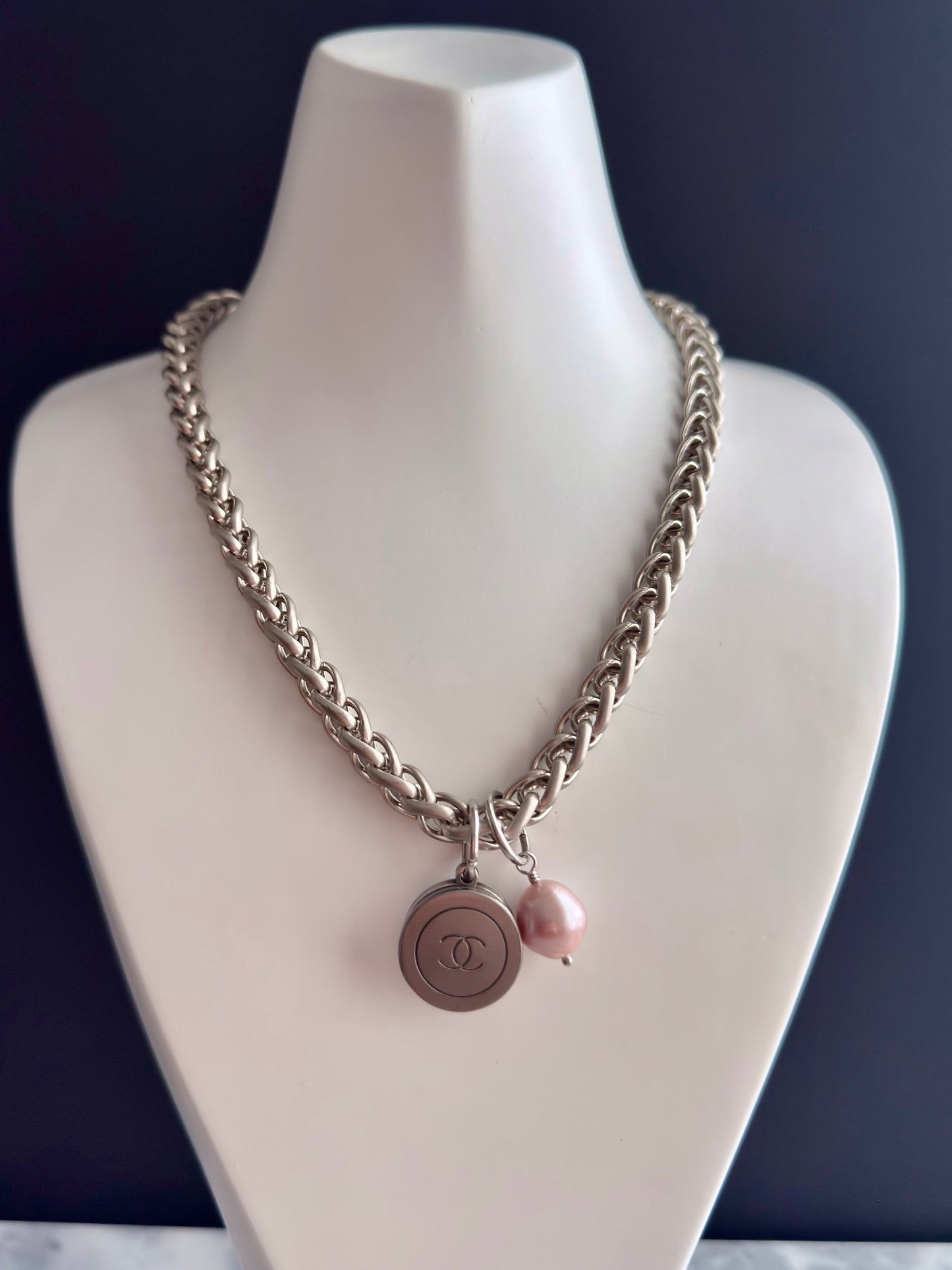 One of a kind Authentic Reworked button necklace