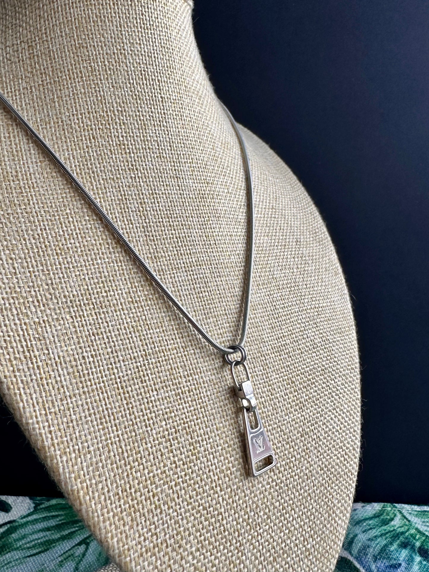 Authentic silver reworked Louis Vuitton Necklace - VERY rare!