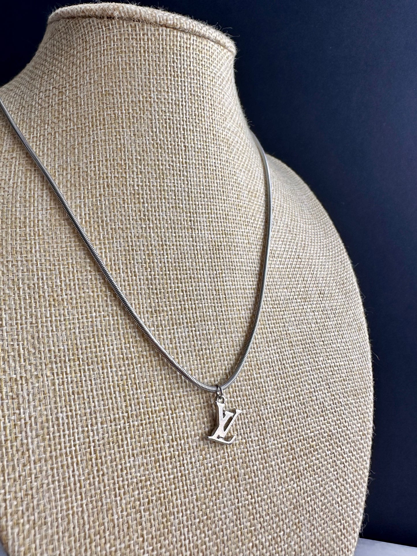Authentic silver reworked Louis Vuitton Necklace - VERY rare!