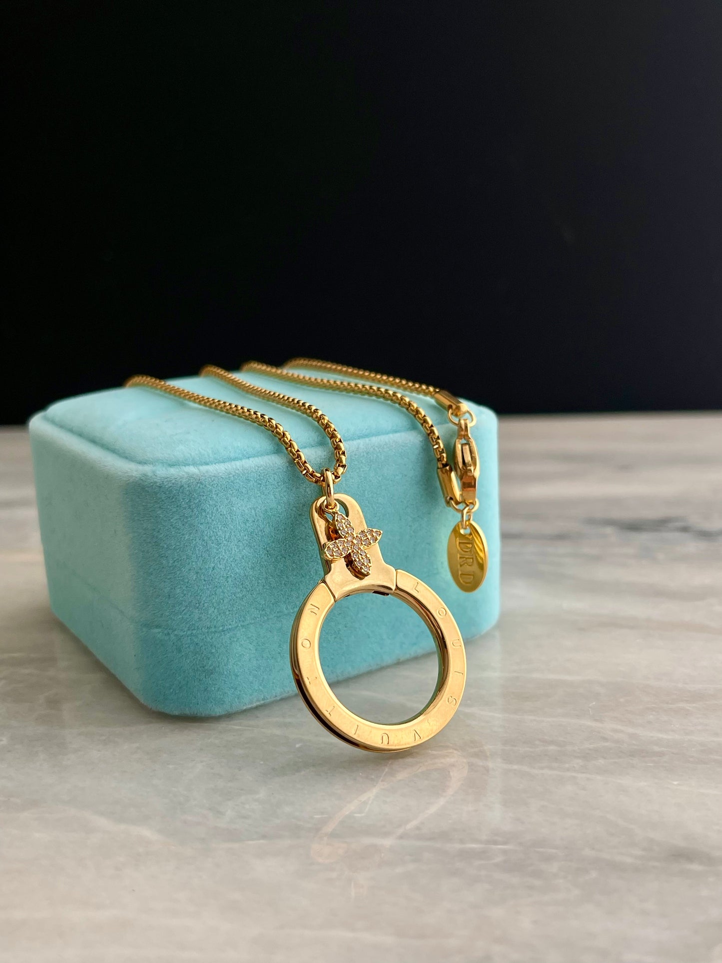Authentic gold reworked Louis Vuitton Clasp Necklace - VERY rare!