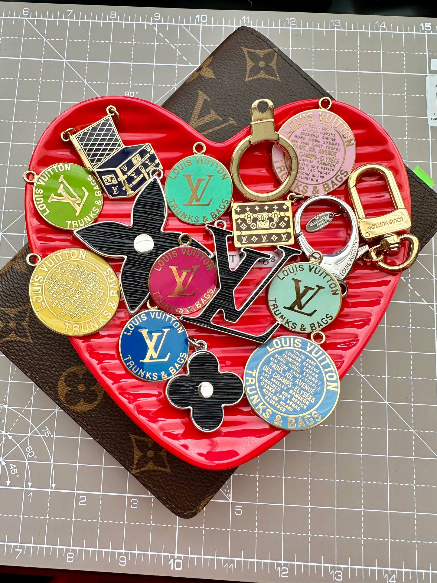 Baby Pink Huge Louis Vuitton TRUNK Authentic gold reworked Louis Vuitton Necklace - VERY rare!