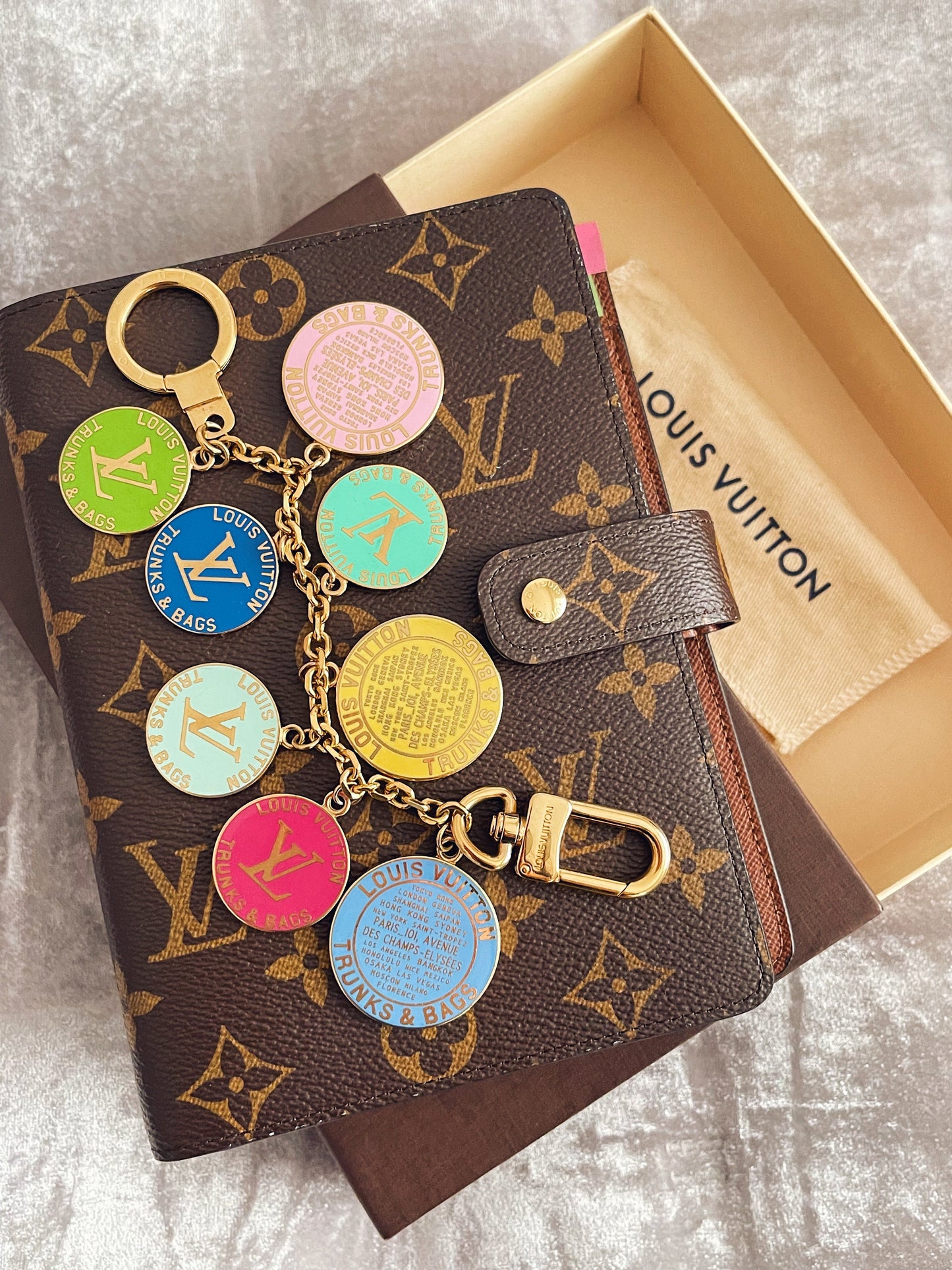 Baby Pink Huge Louis Vuitton TRUNK Authentic gold reworked Louis Vuitton Necklace - VERY rare!
