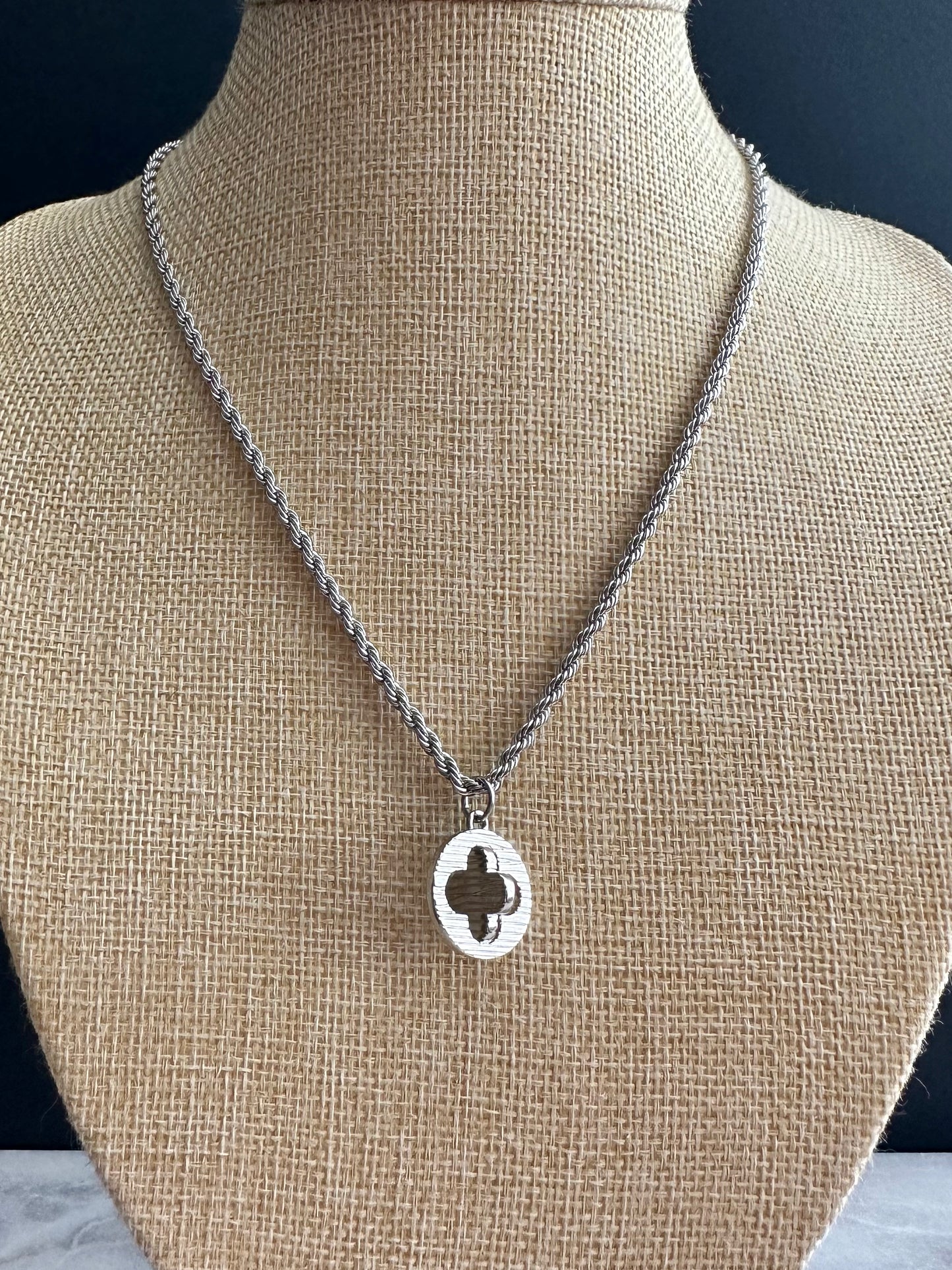 Authentic silver reworked Louis Vuitton Necklace - VERY rare!