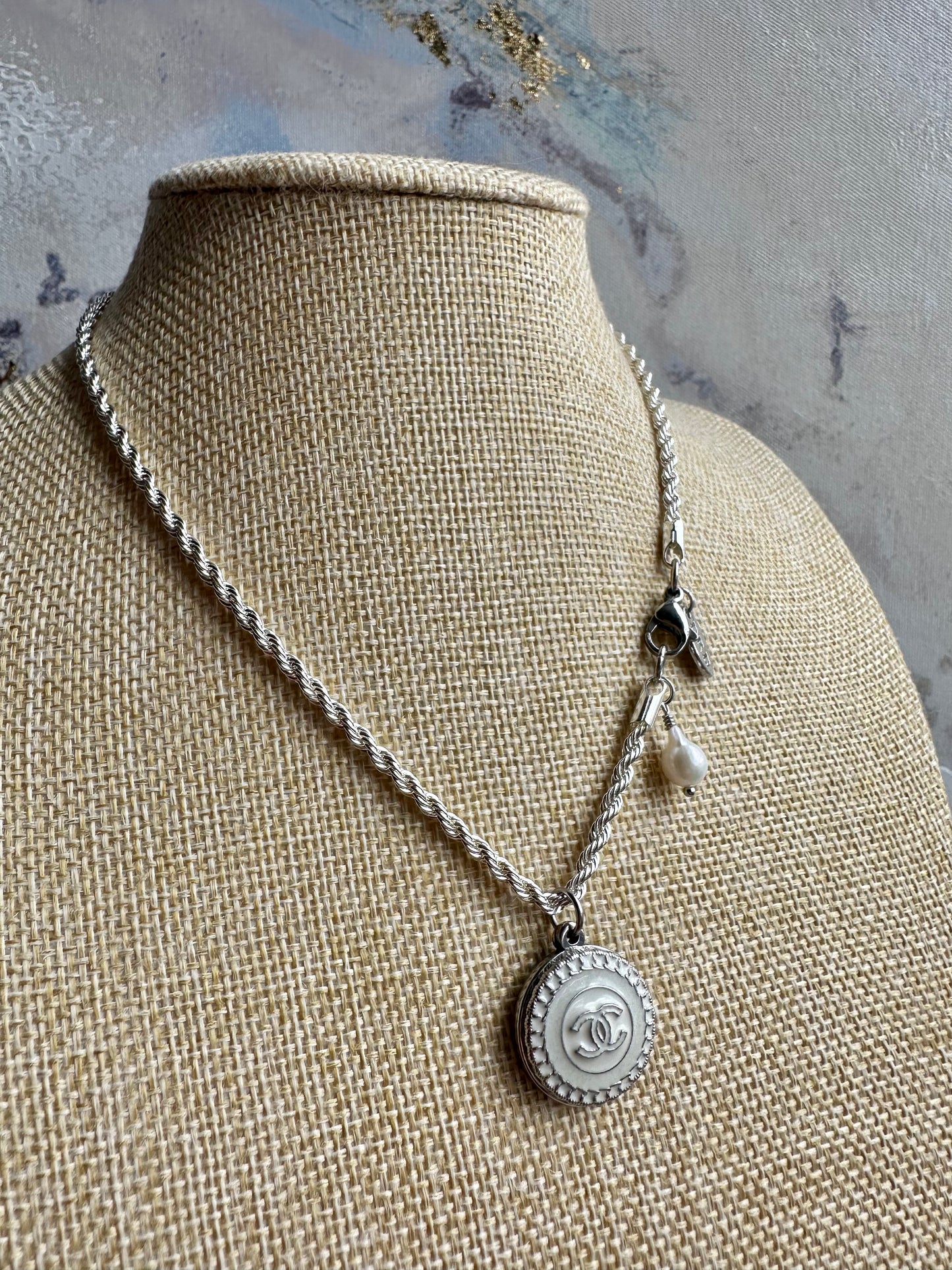 SHORT!!! RARE One of a kind Authentic Reworked button necklace