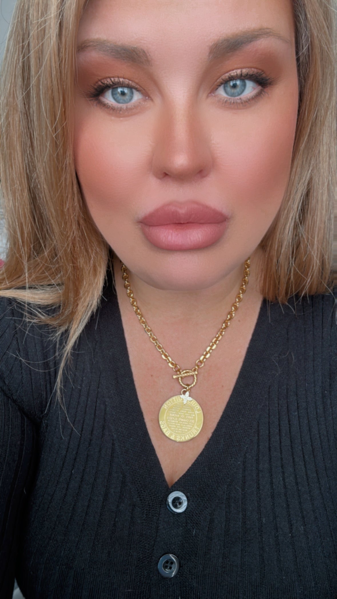 Yellow Huge Louis Vuitton TRUNK Authentic gold reworked Louis Vuitton Necklace - VERY rare!