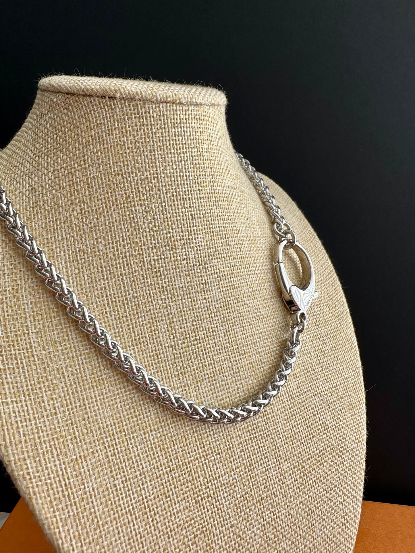 Authentic silver reworked Louis Vuitton Clasp Necklace - VERY rare!