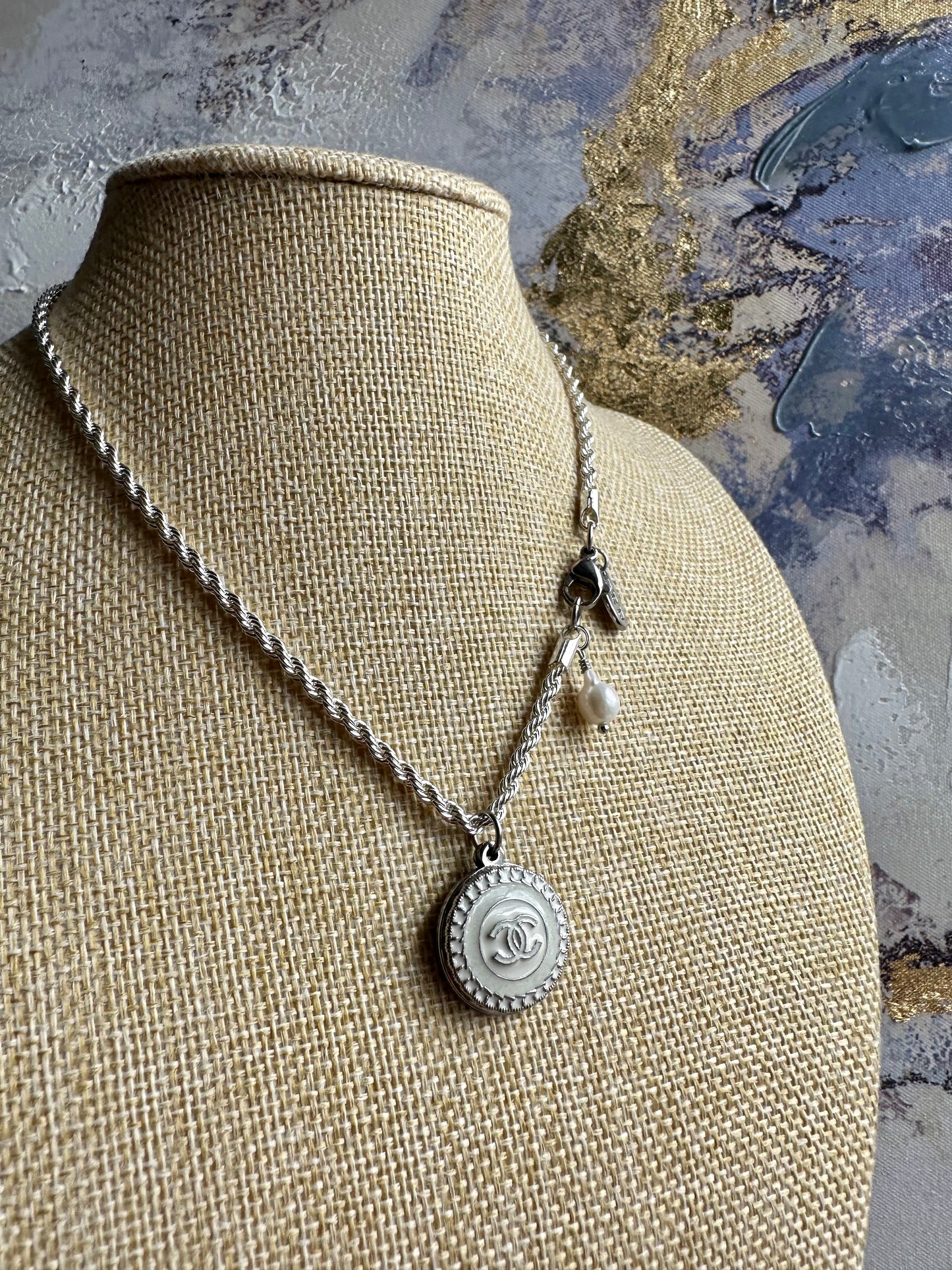 SHORT!!! RARE One of a kind Authentic Reworked button necklace