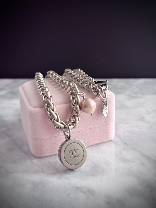 One of a kind Authentic Reworked button necklace