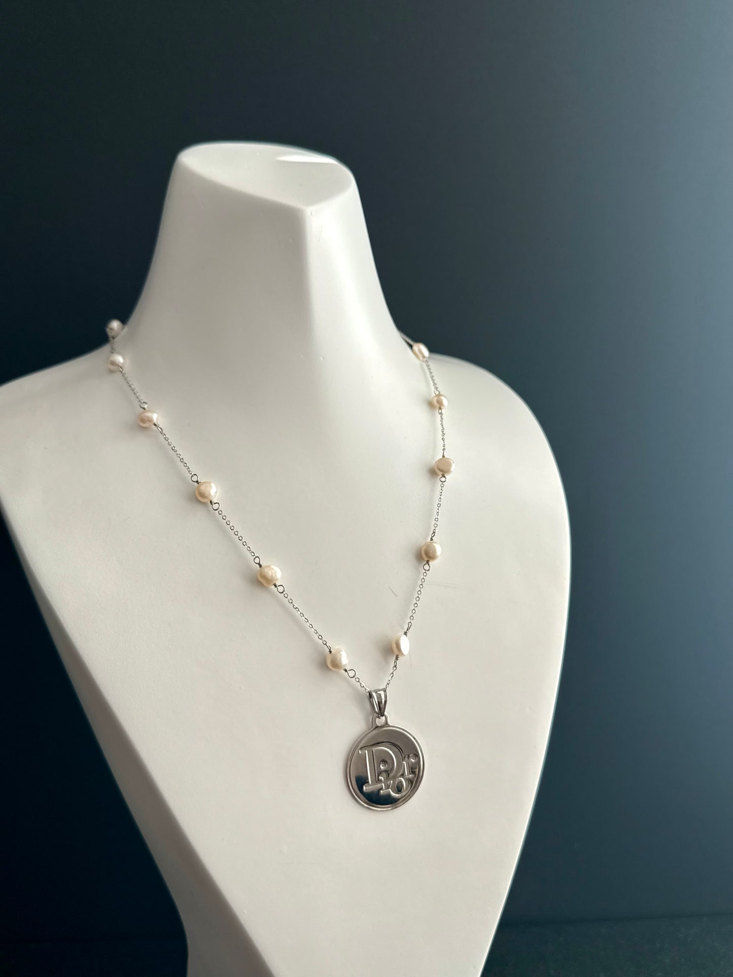 🤍 One of a kind Authentic Reworked Dior charm necklace