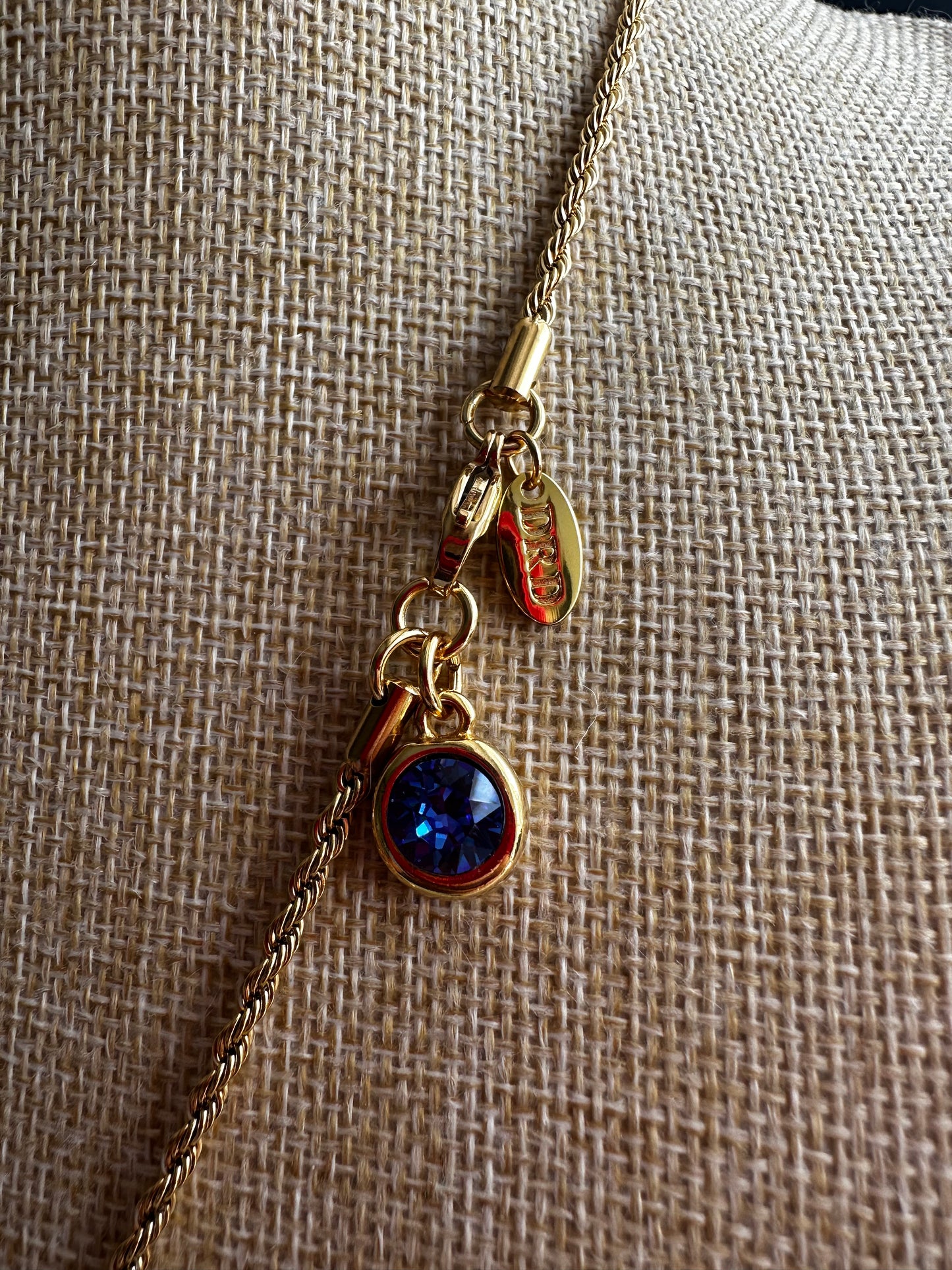 💙 Vintage Authentic reworked Celine Gold button Necklace