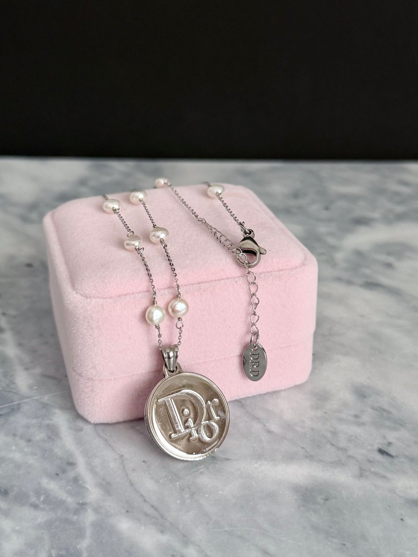 🤍 One of a kind Authentic Reworked Dior charm necklace