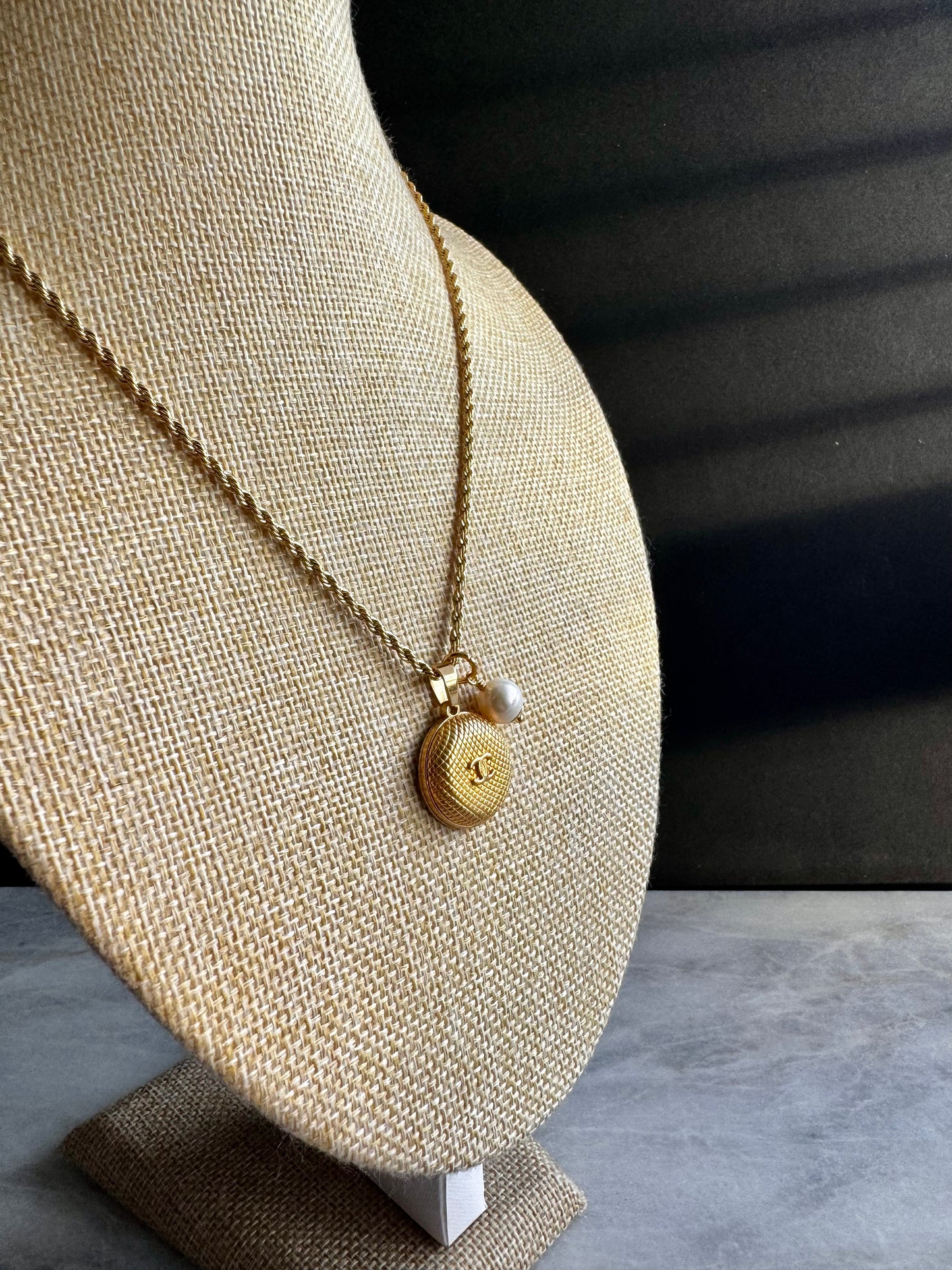 RARE Vintage Authentic reworked Gold button Necklace