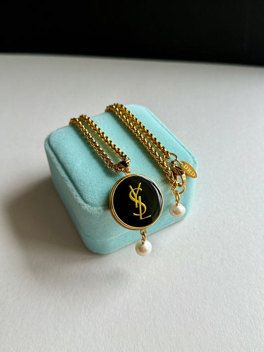 🖤 Vintage Authentic gold YSL Necklace • SUPER RARE ONE OF A KIND PIECE
