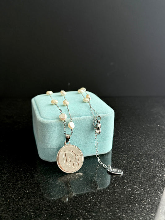 🤍 One of a kind Authentic Reworked Dior charm necklace