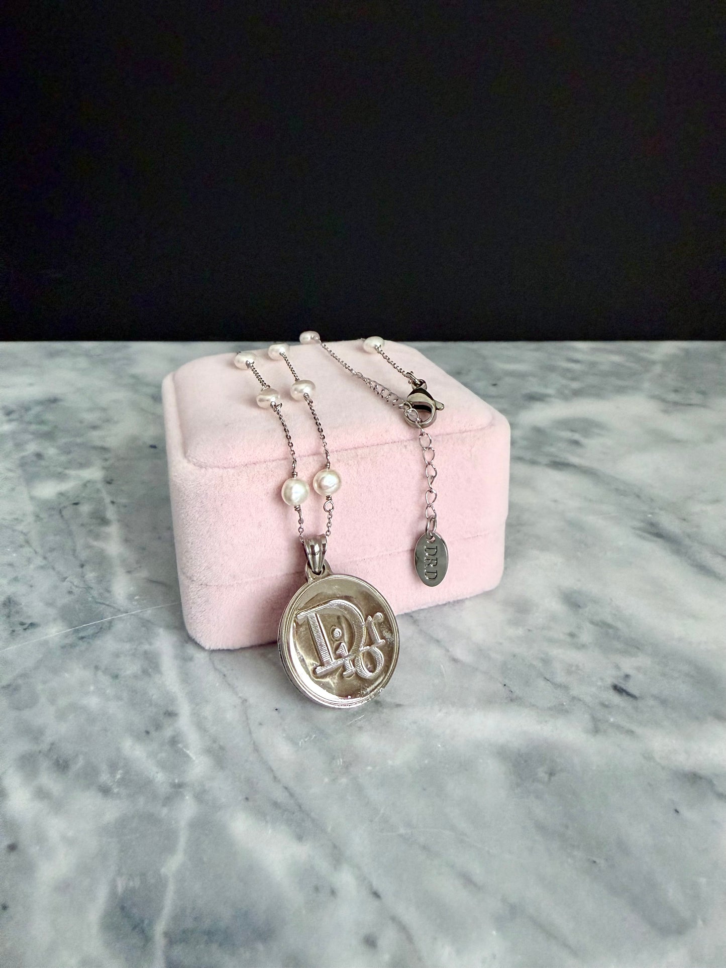 🤍 One of a kind Authentic Reworked Dior charm necklace