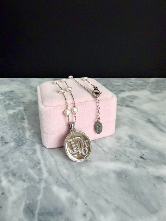 🤍 One of a kind Authentic Reworked Dior charm necklace