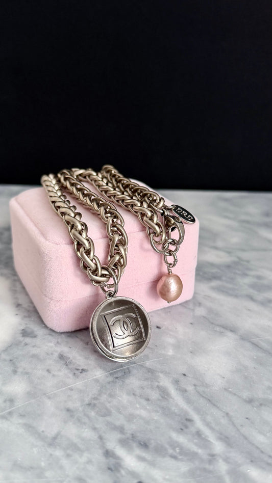 One of a kind Authentic Reworked button necklace