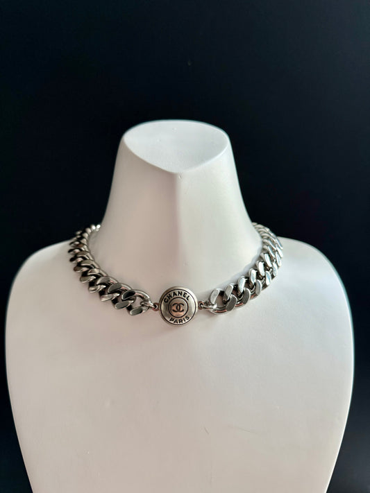 Authentic Vintage chunky reworked button choker