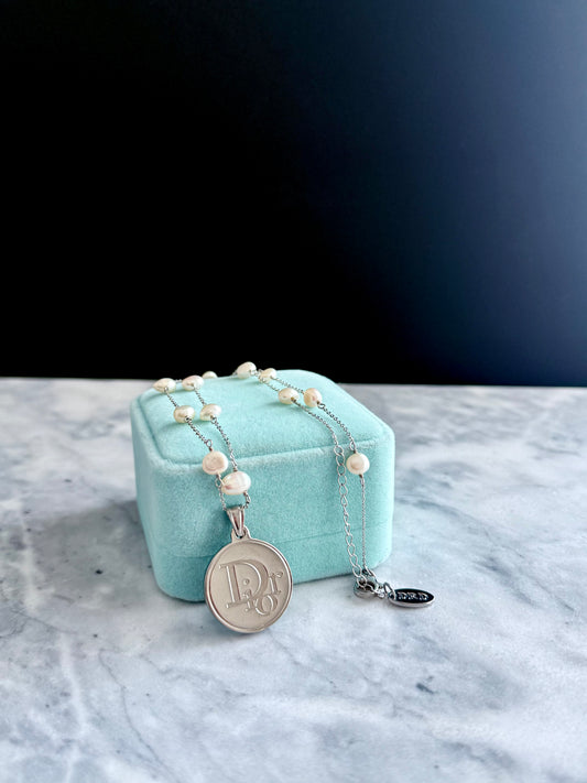 🤍 One of a kind Authentic Reworked Dior charm necklace