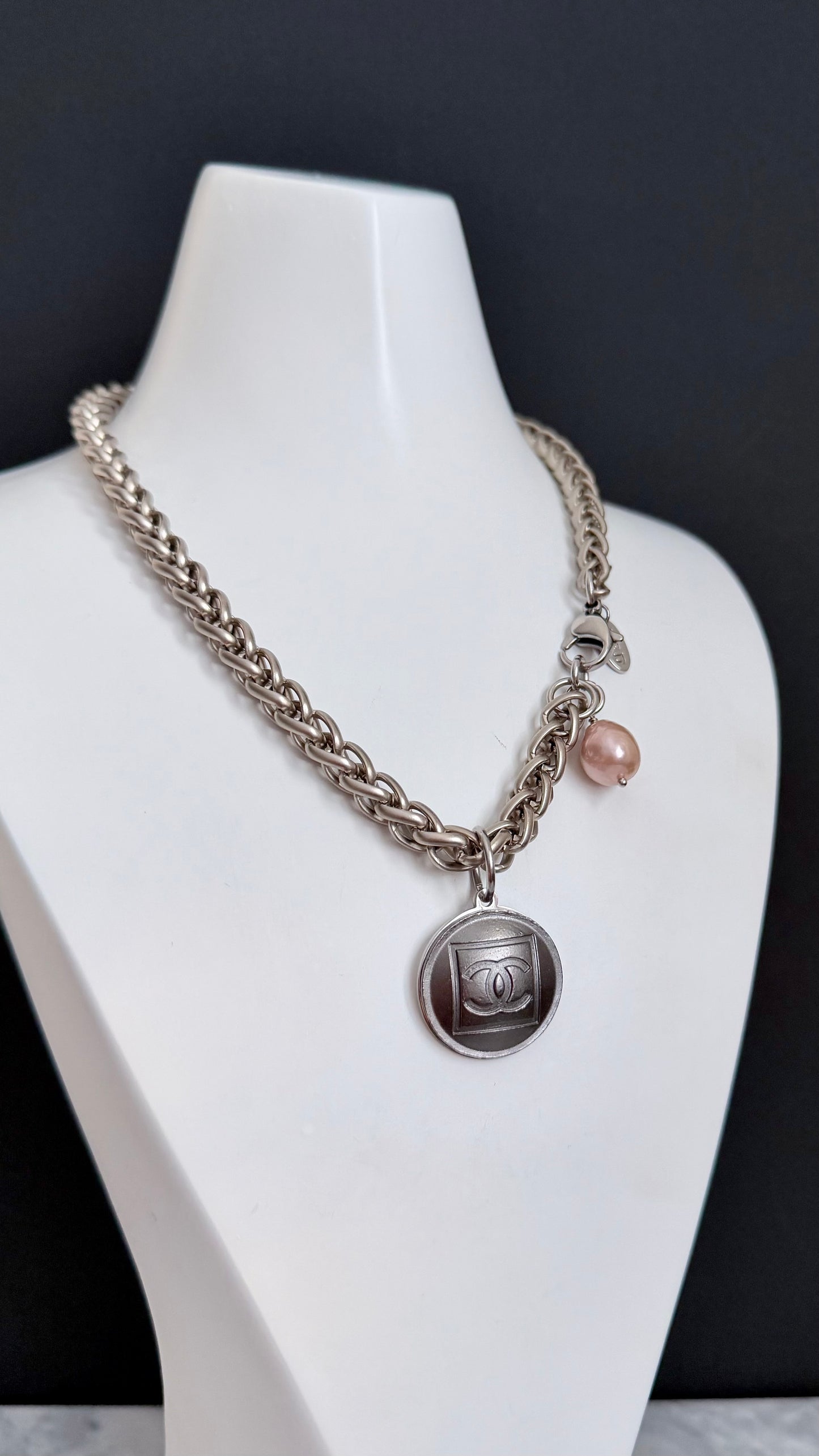 One of a kind Authentic Reworked button necklace