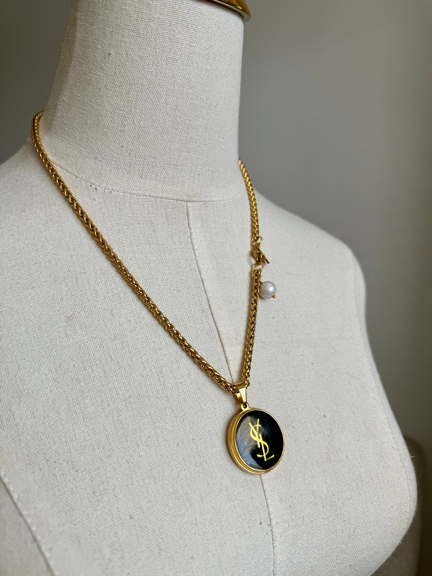 Vintage Authentic gold YSL Necklace • SUPER RARE ONE OF A KIND PIECE