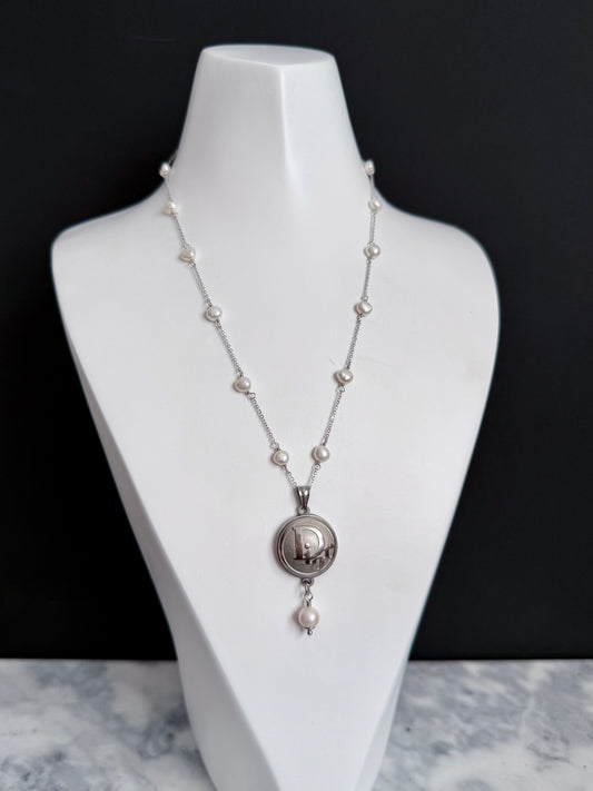 🤍 One of a kind Authentic Reworked Dior button necklace