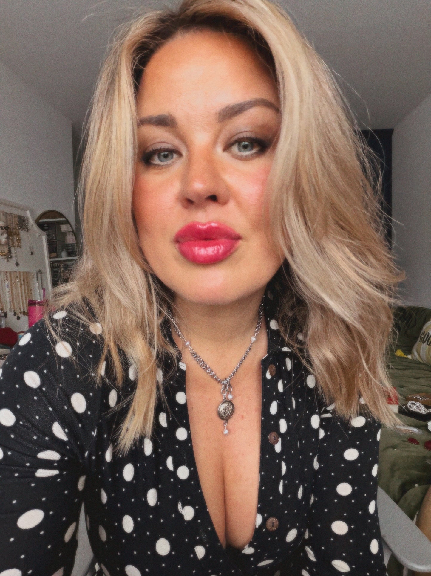 ✨ MIXED METAL Extremely rare Authentic Reworked silver Button Necklace