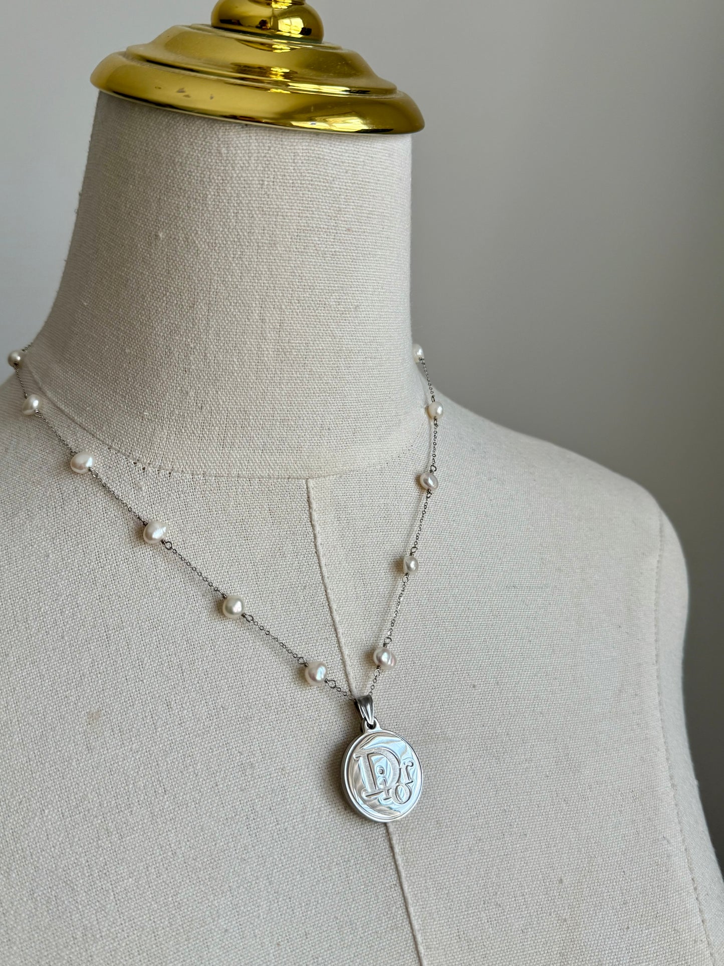 🤍 One of a kind Authentic Reworked Dior charm necklace