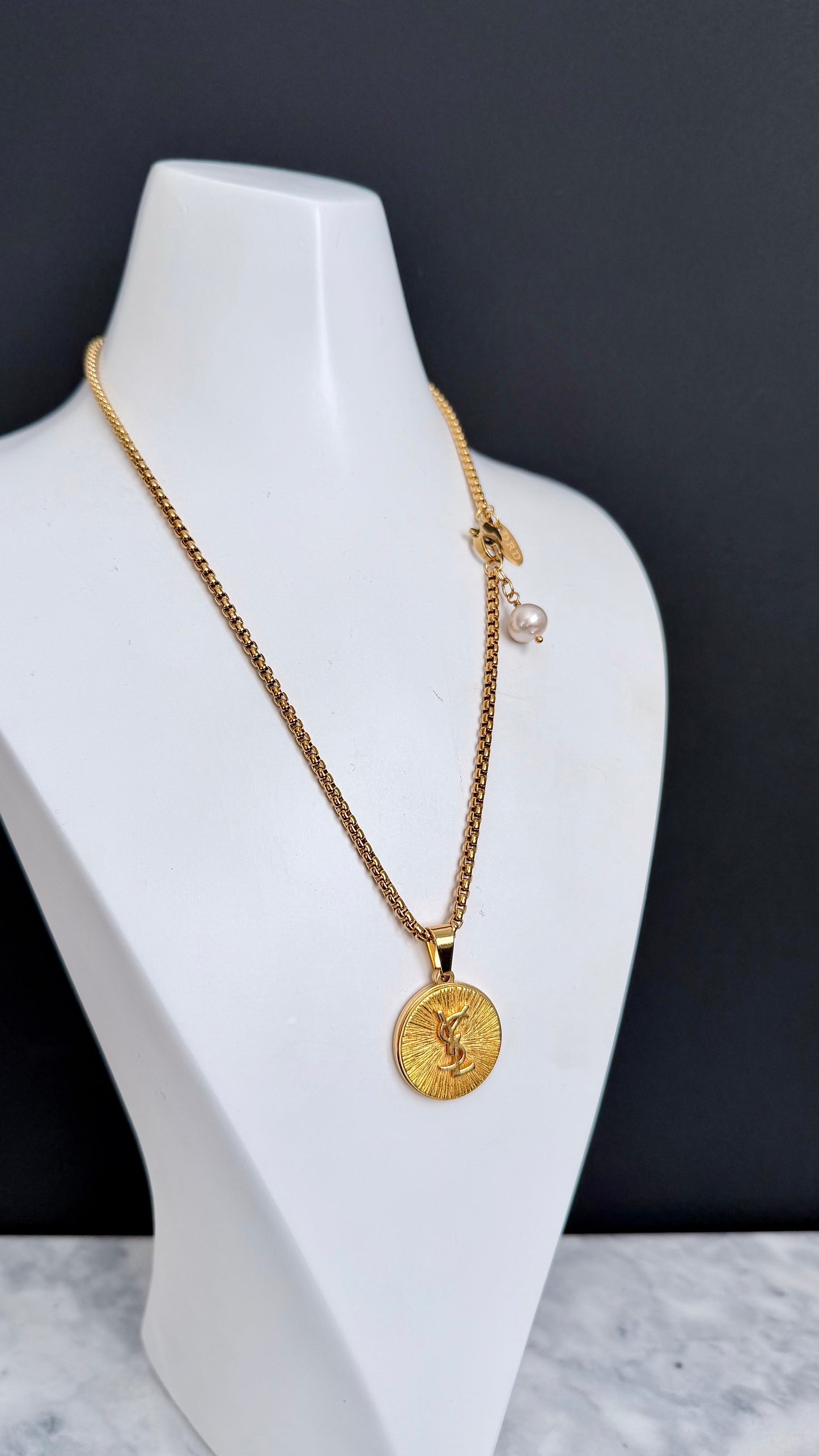 ✨Vintage Authentic gold YSL Necklace • SUPER RARE ONE OF A KIND PIECE