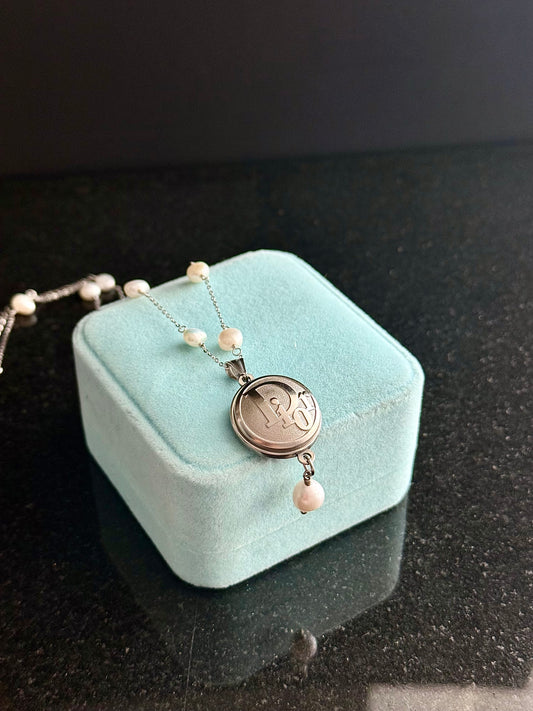 🤍 One of a kind Authentic Reworked Dior button necklace