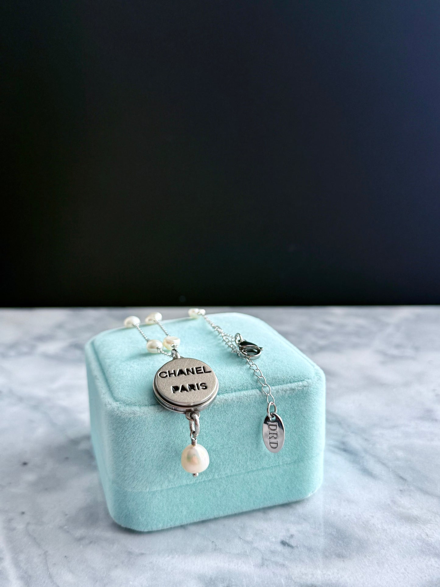 🤍 One of a kind Authentic Reworked button pearl necklace