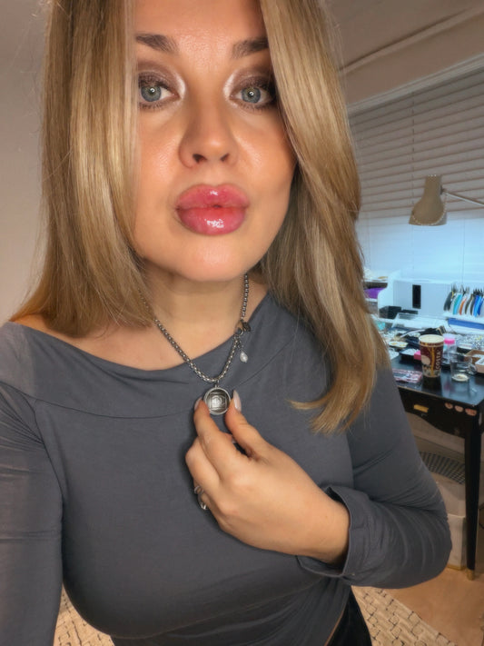 🤍 ONE OF A KIND - Authentic Reworked silver Button Necklace