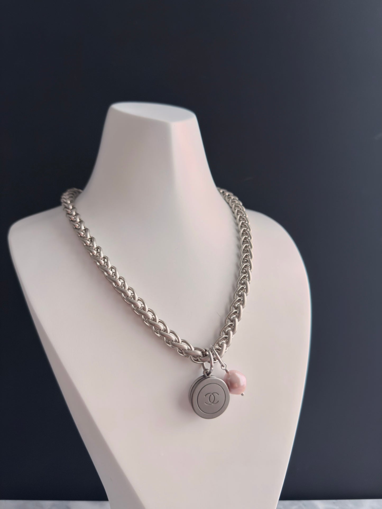 One of a kind Authentic Reworked button necklace