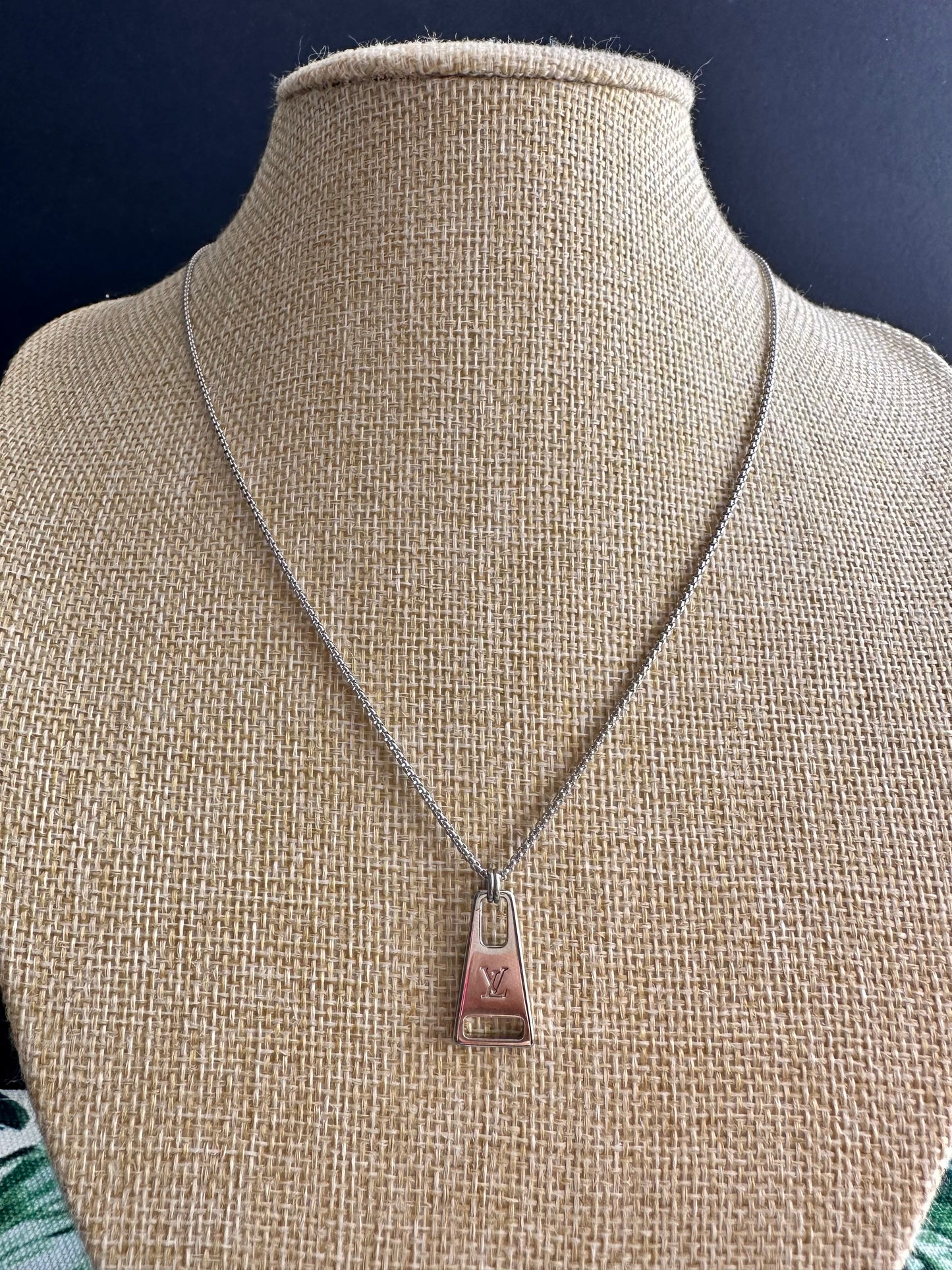 Delicate Authentic silver reworked Louis Vuitton Necklace - VERY rare!