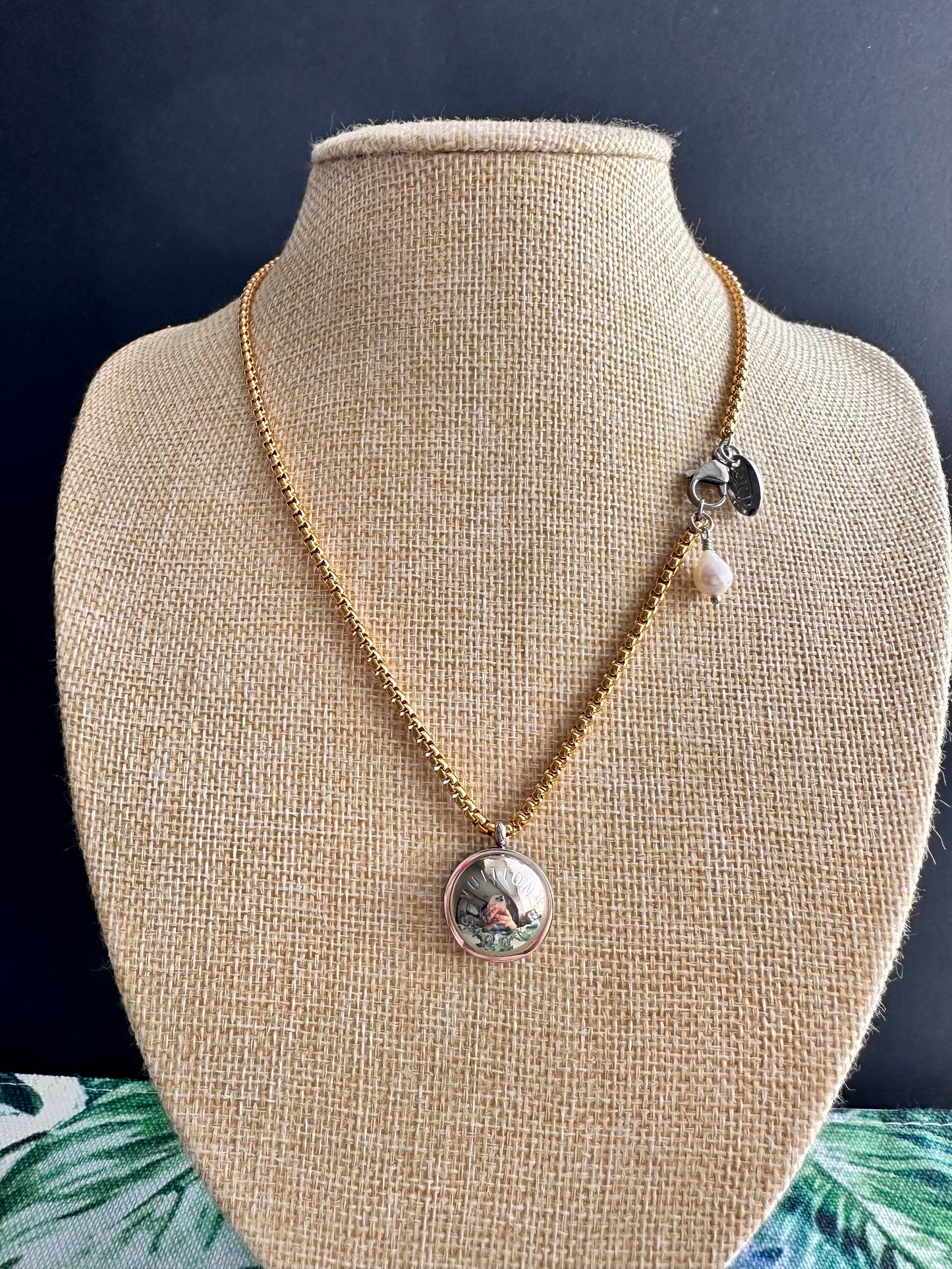 ✨Mixed metal • Authentic reworked Louis Vuitton button Necklace - VERY rare!