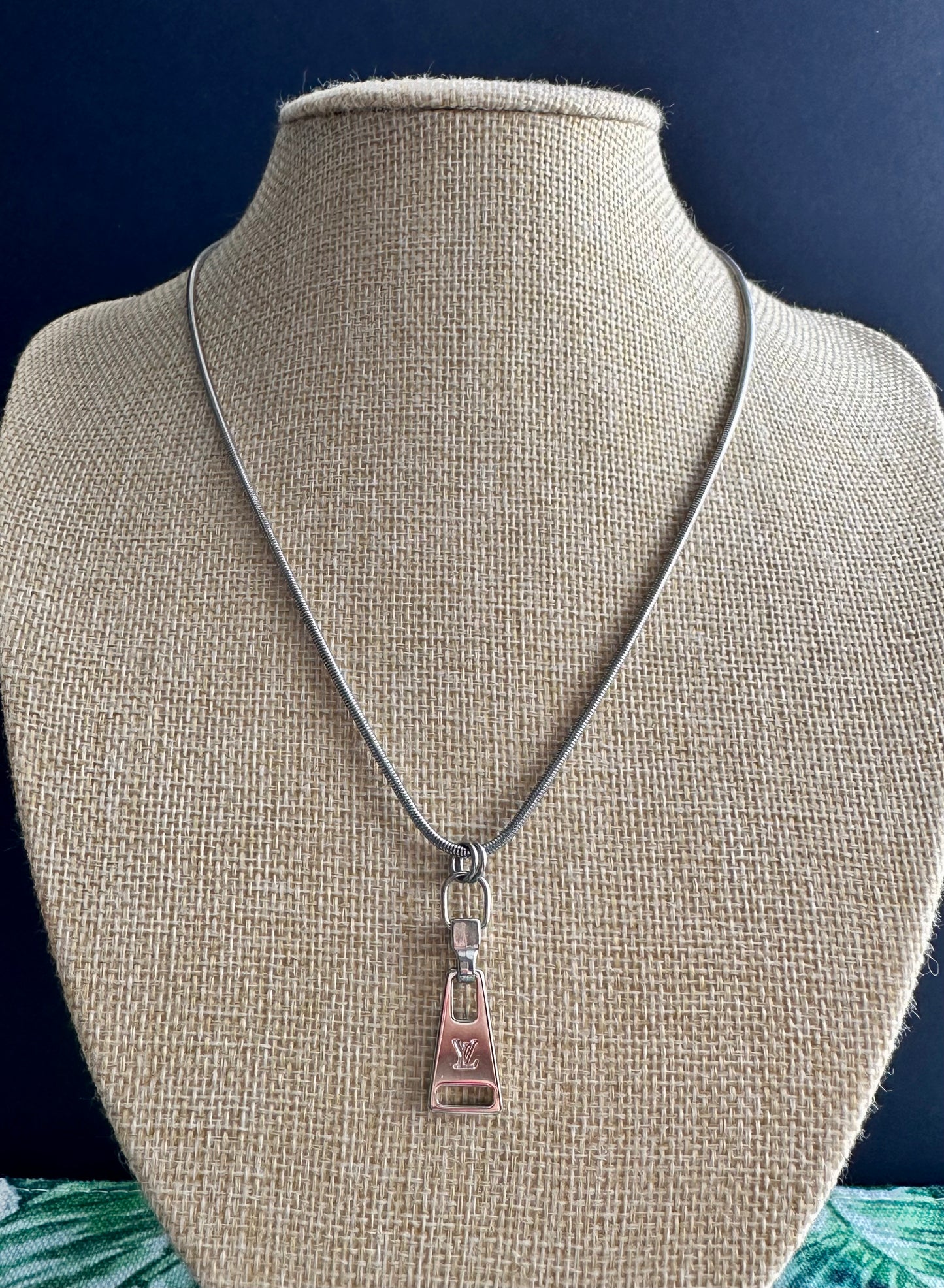 Authentic silver reworked Louis Vuitton Necklace - VERY rare!