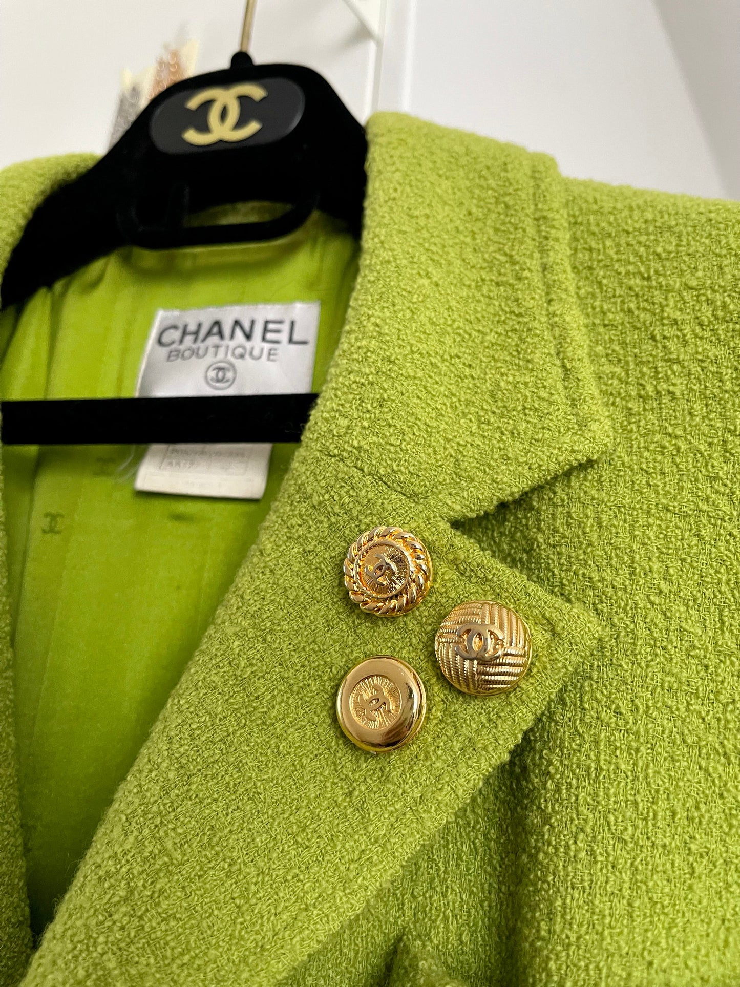 Vintage reworked Chanel button pin