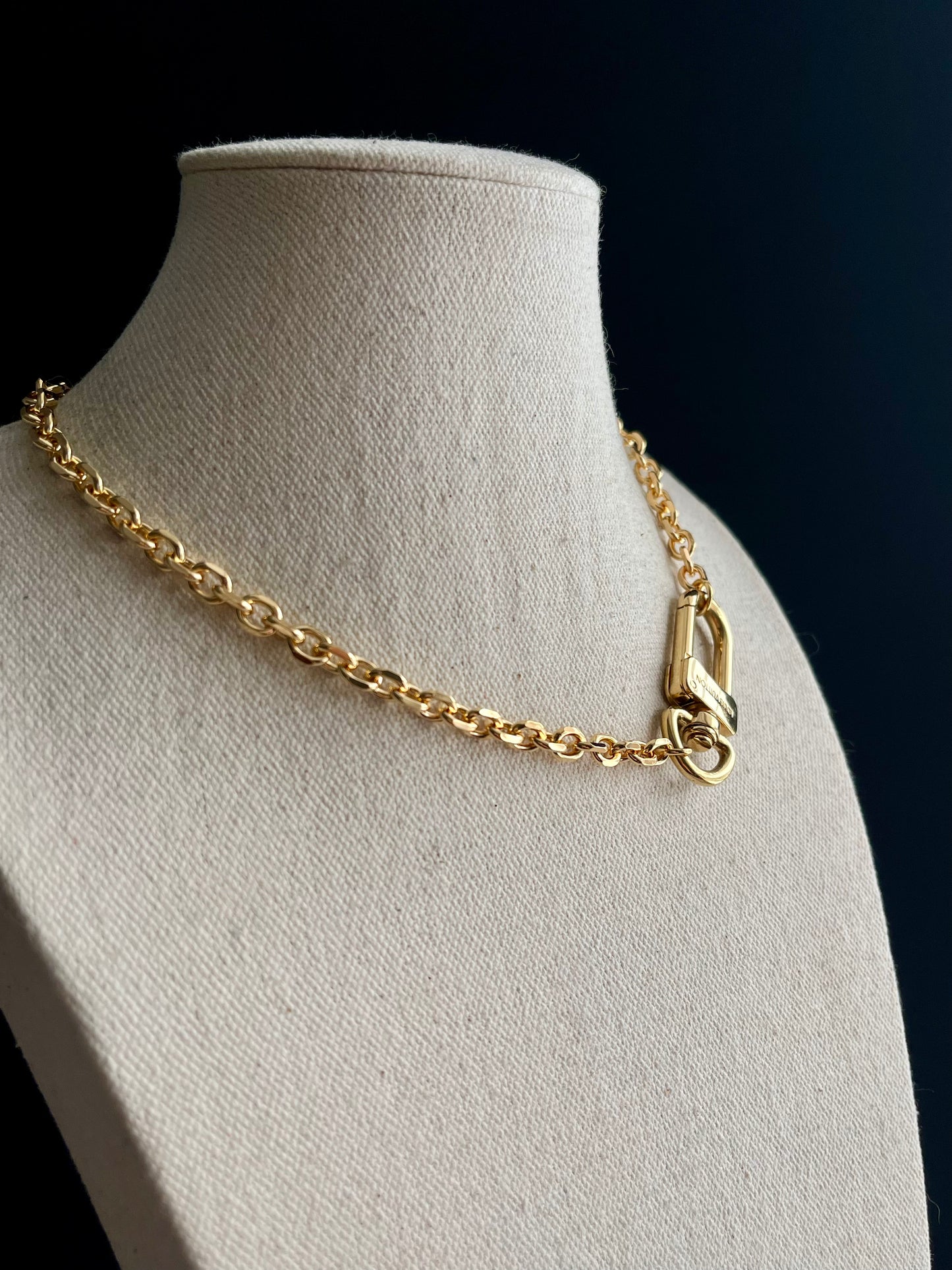 Authentic gold reworked Louis Vuitton Necklace - VERY rare!